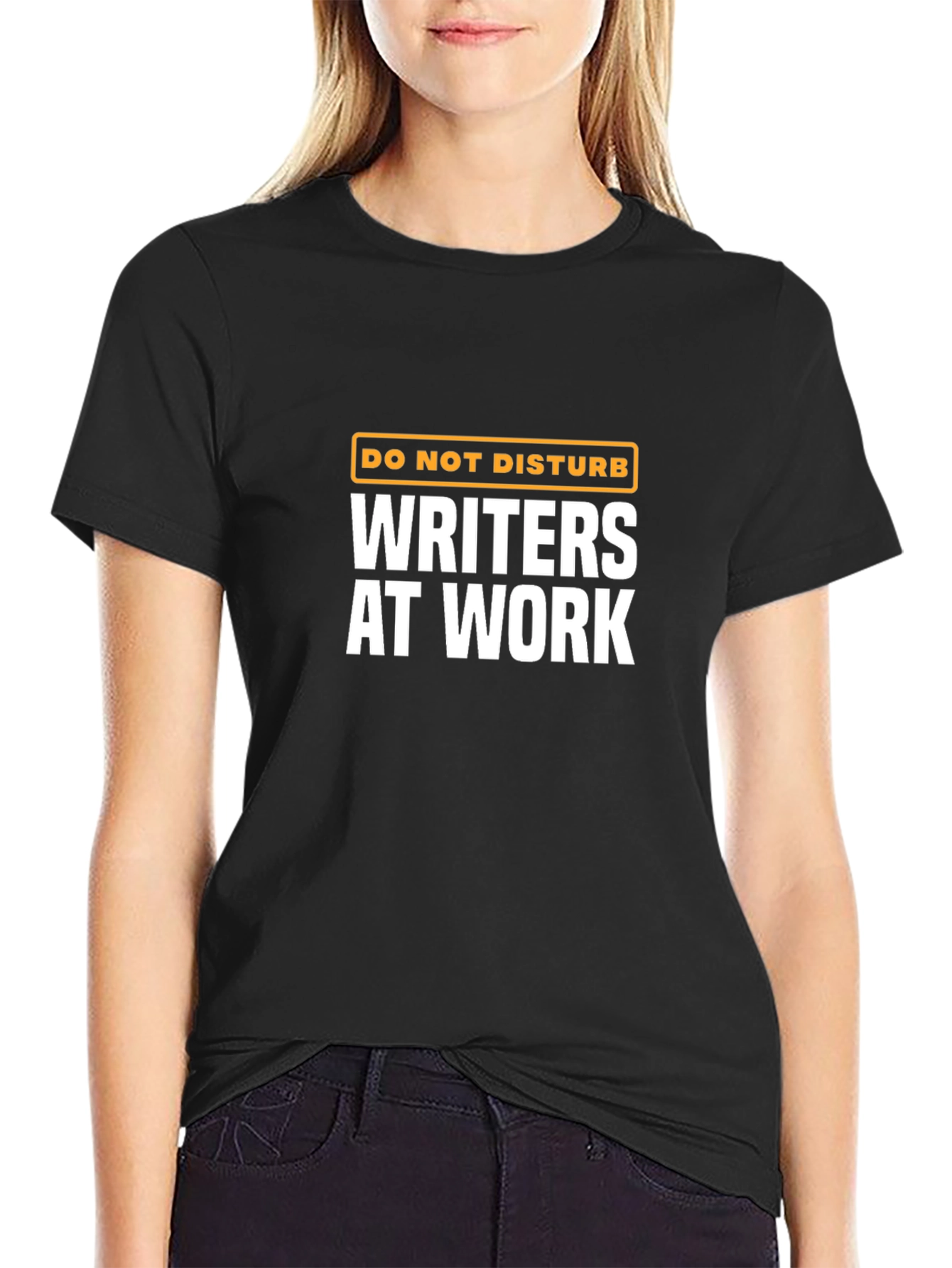 Black Writer at Work T-Shirt - Do Not Disturb view 2