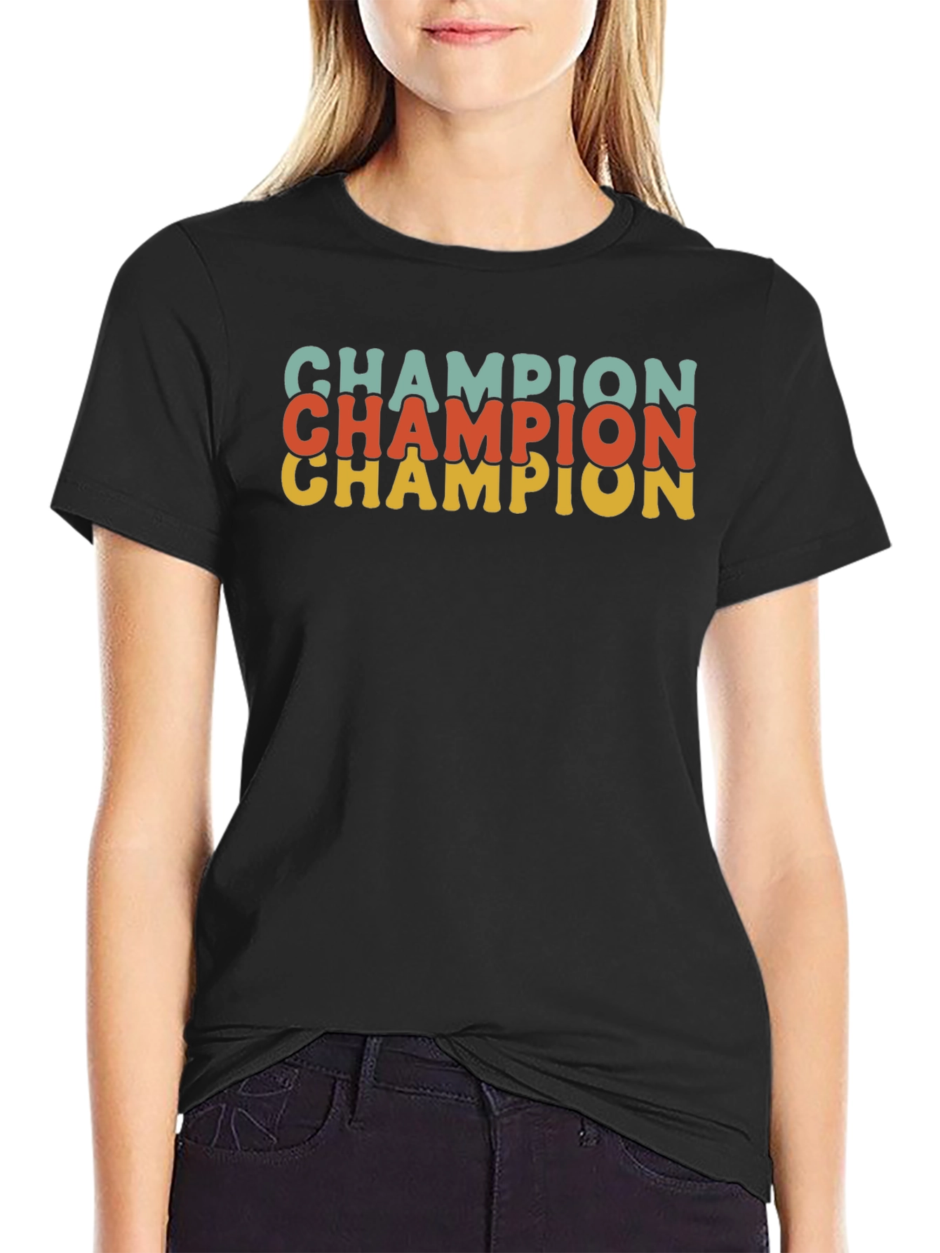Black Champion Retro Graphic T-Shirt view 2