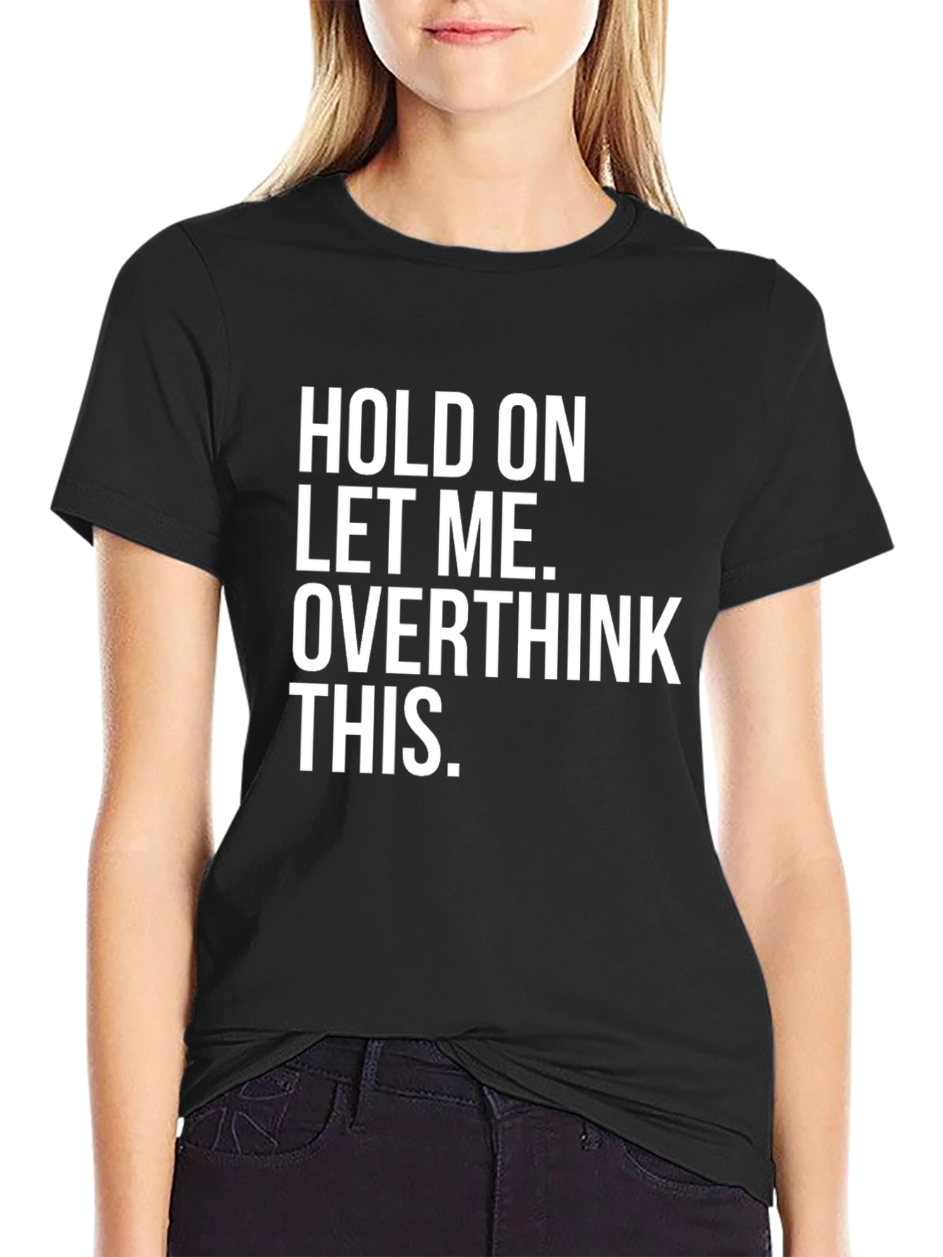 Black Overthink This Graphic T-Shirt view 2