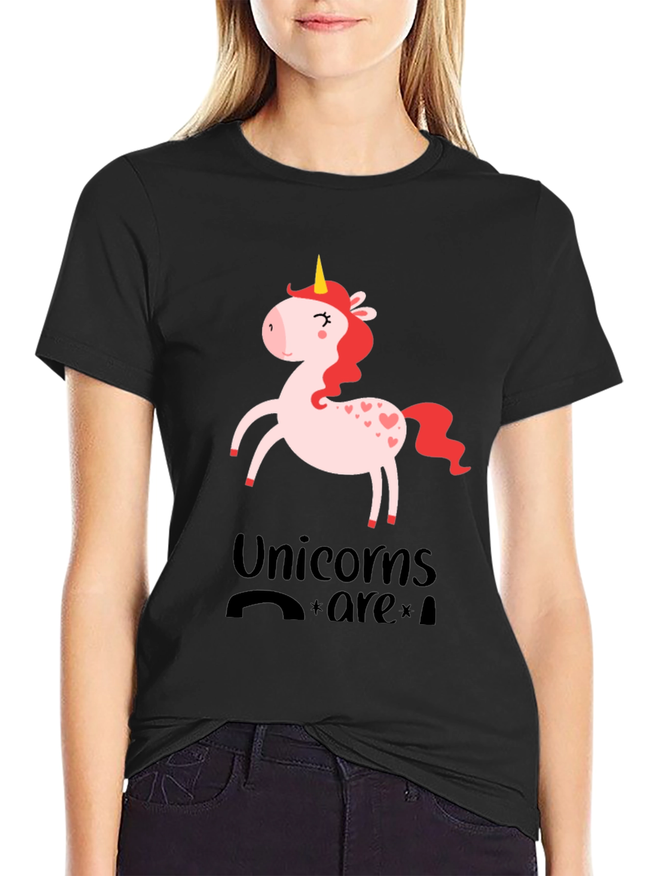 Black Unicorns Are Real Graphic Tee view 2