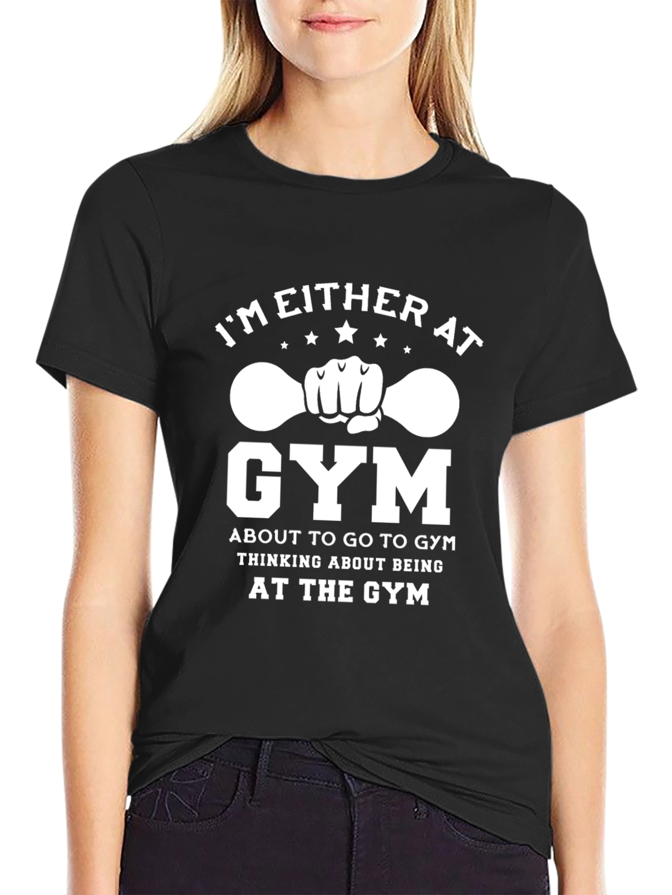 Black Gym Motivation T-Shirt - Funny Workout Tee view 2