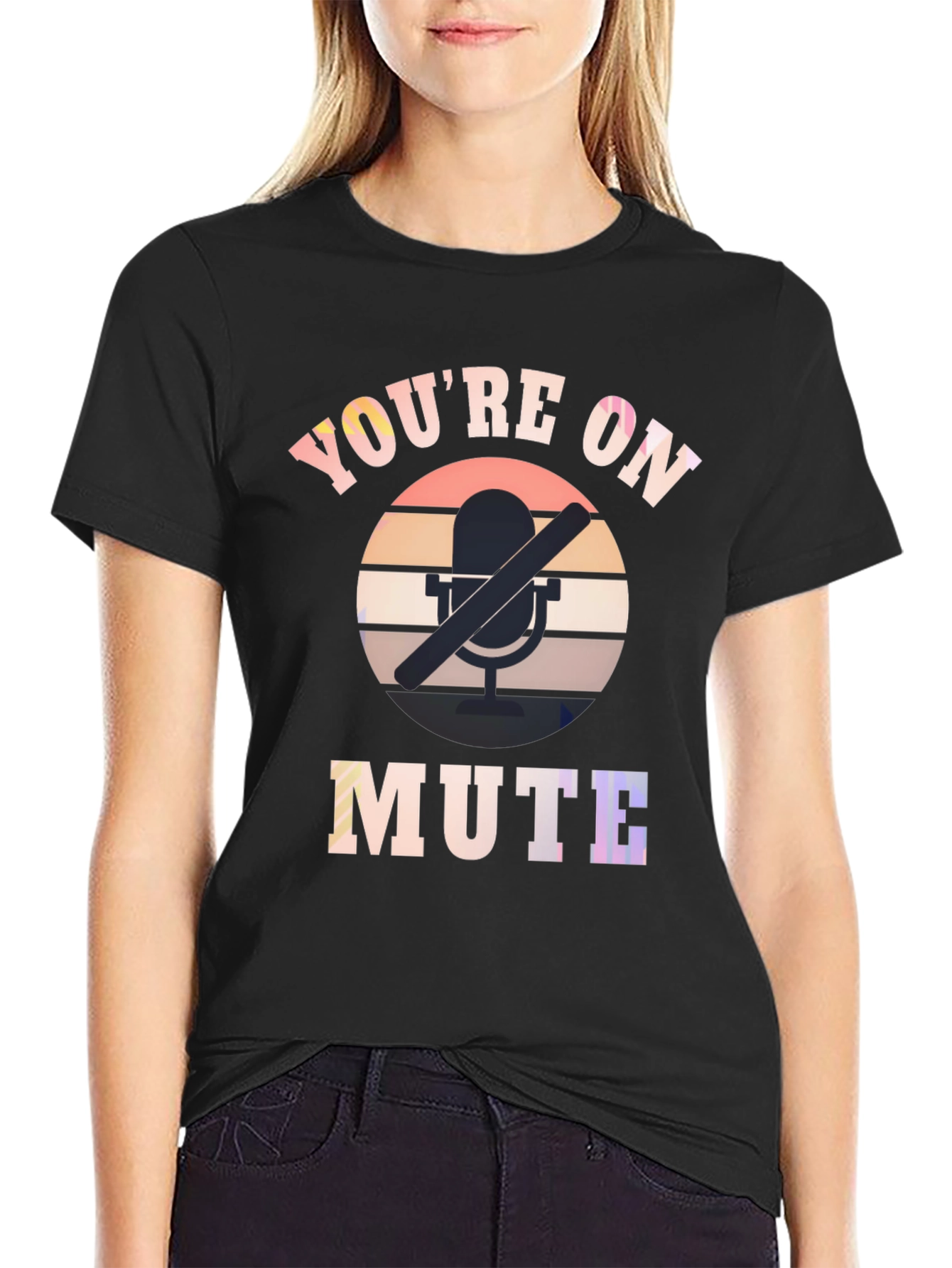 Black You're on Mute Graphic T-Shirt view 2