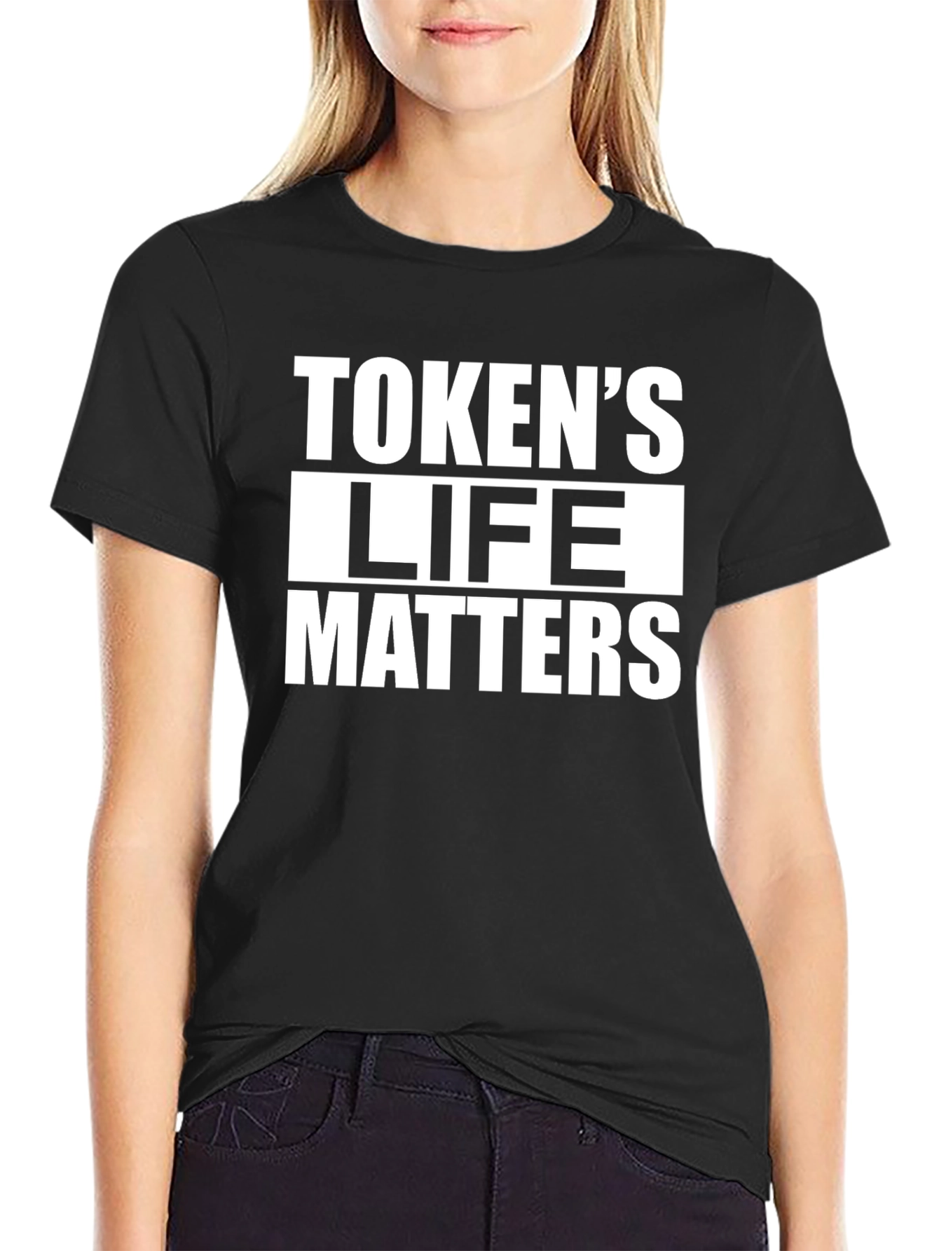 Black Token's Life Matters Graphic Tee - Black T-Shirt view 2