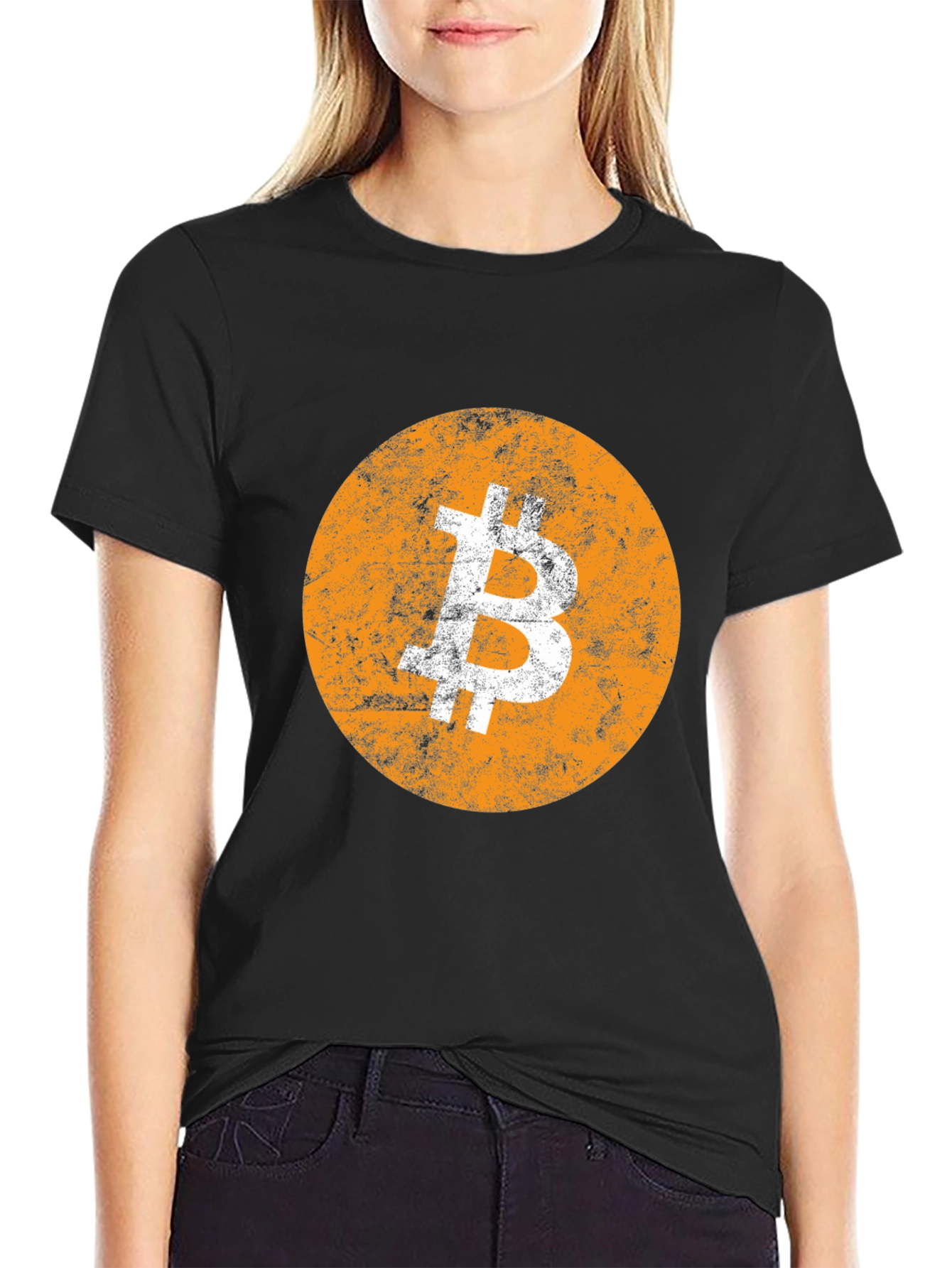 Black Bitcoin Graphic T-Shirt - Crypto Fan Apparel view 2