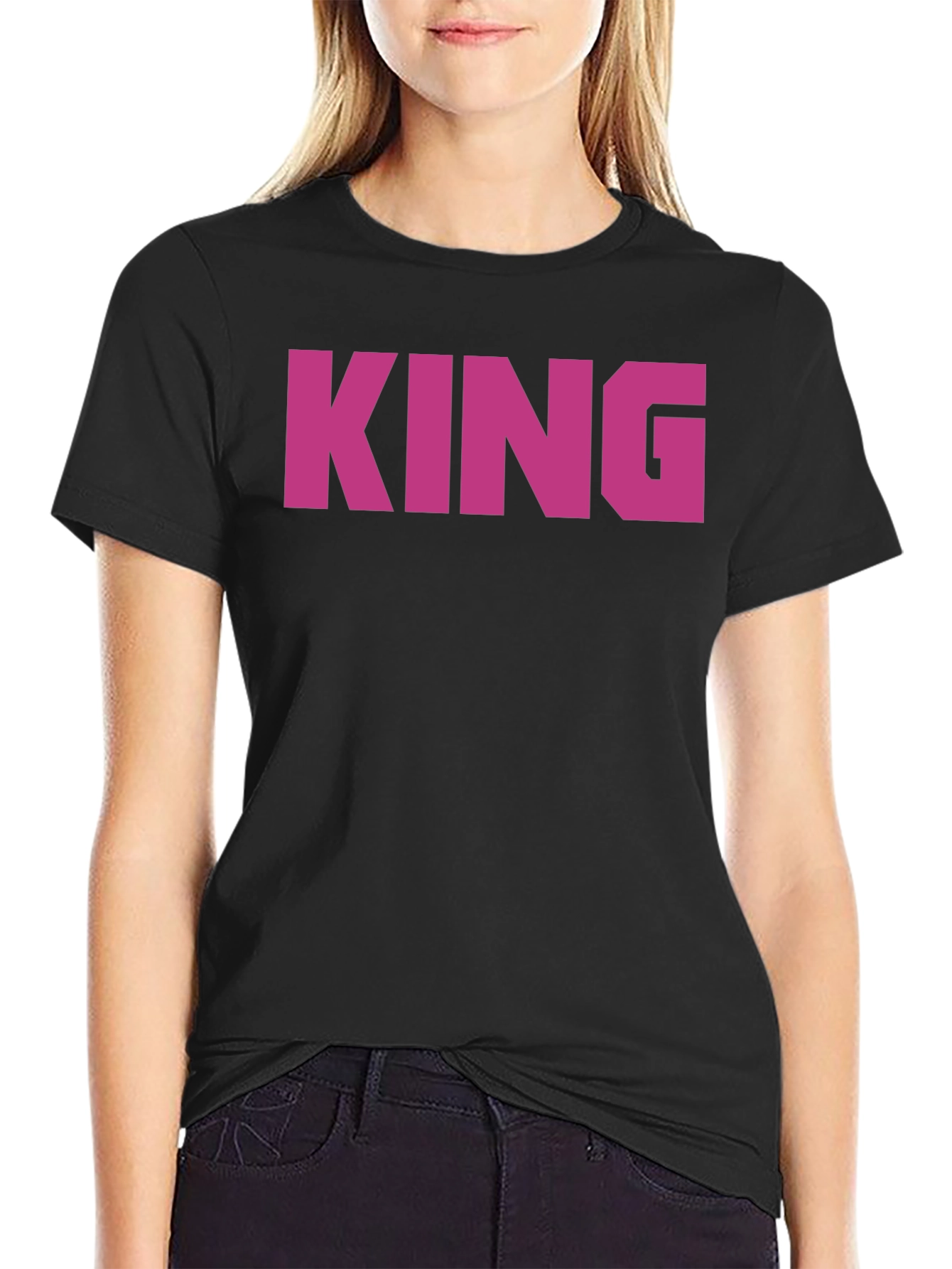 Black King Graphic Tee - Bold Statement T-Shirt view 2