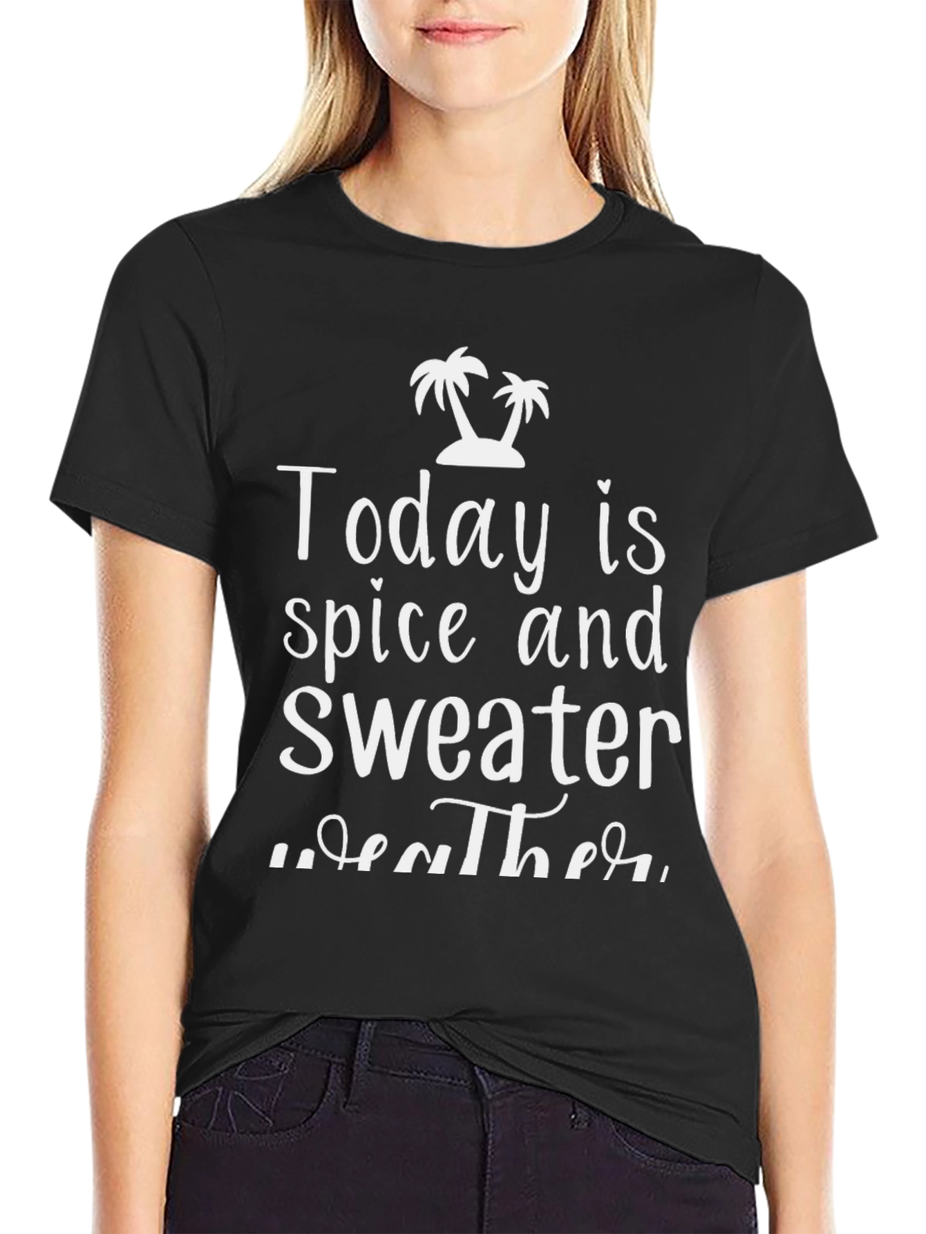 Black Spice and Sweater Weather Black Graphic Tee view 2