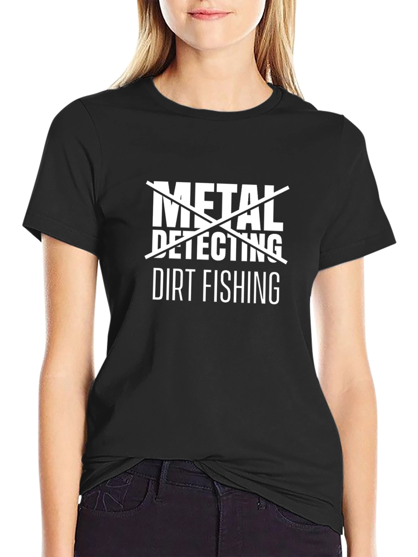 Black Dirt Fishing T-Shirt, Metal Detecting Tee view 2