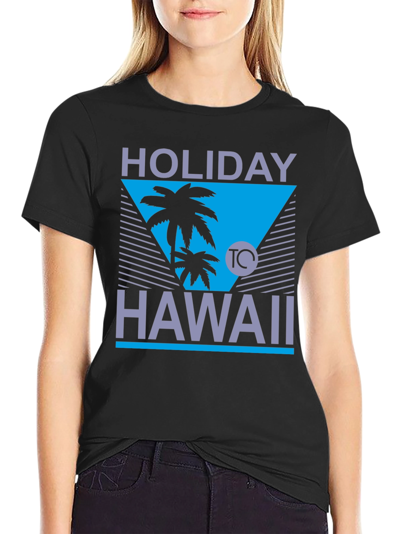 Black Holiday Hawaii Graphic Tee - Island Vibes T-Shirt view 2