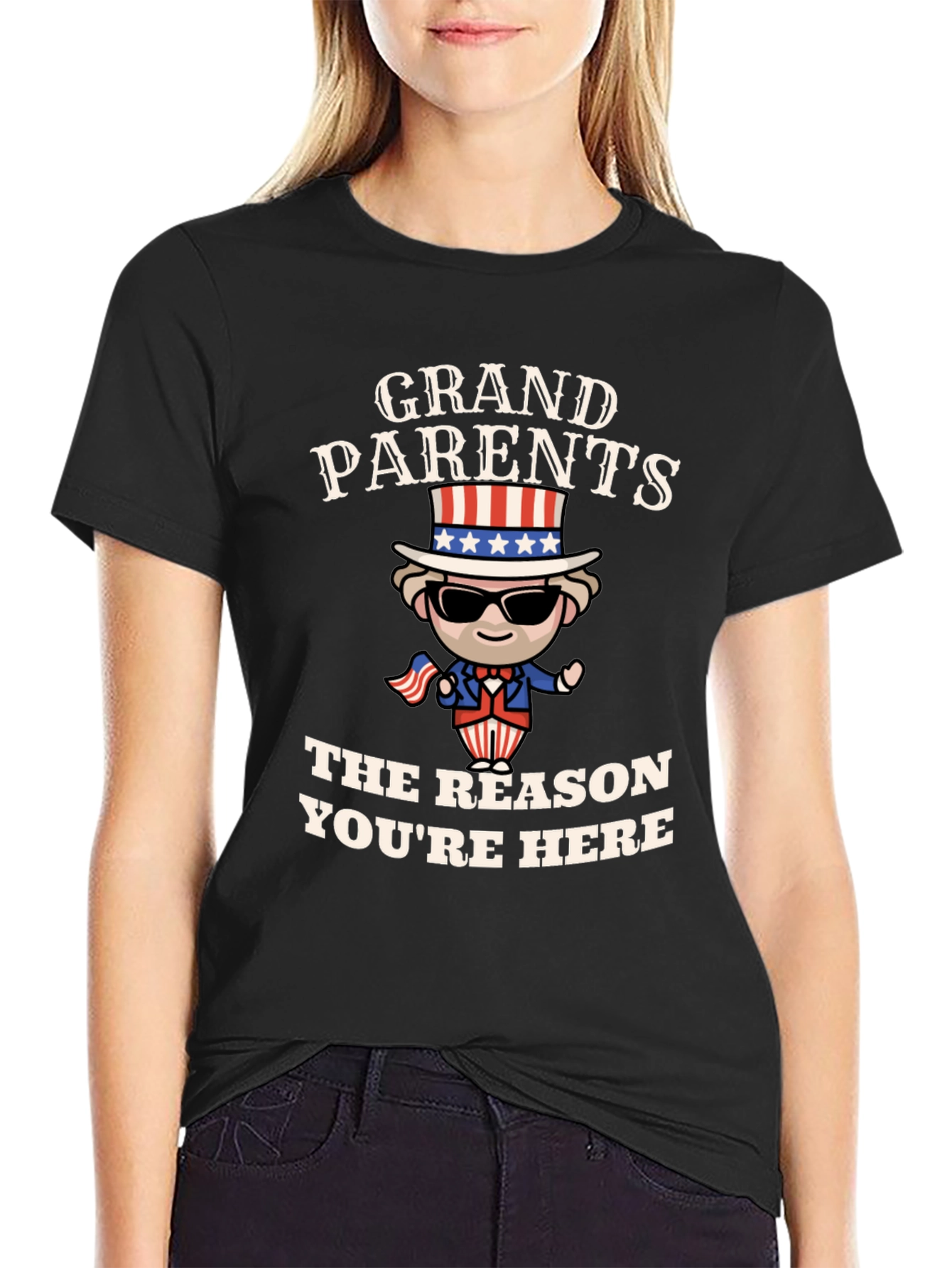 Black Grandparents Reason T-Shirt view 2