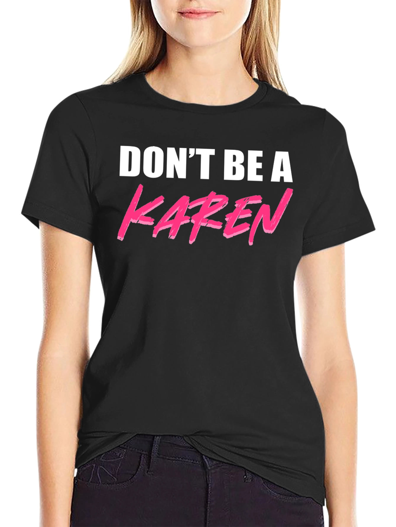 Black Don't Be A Karen Graphic Tee - Black view 2