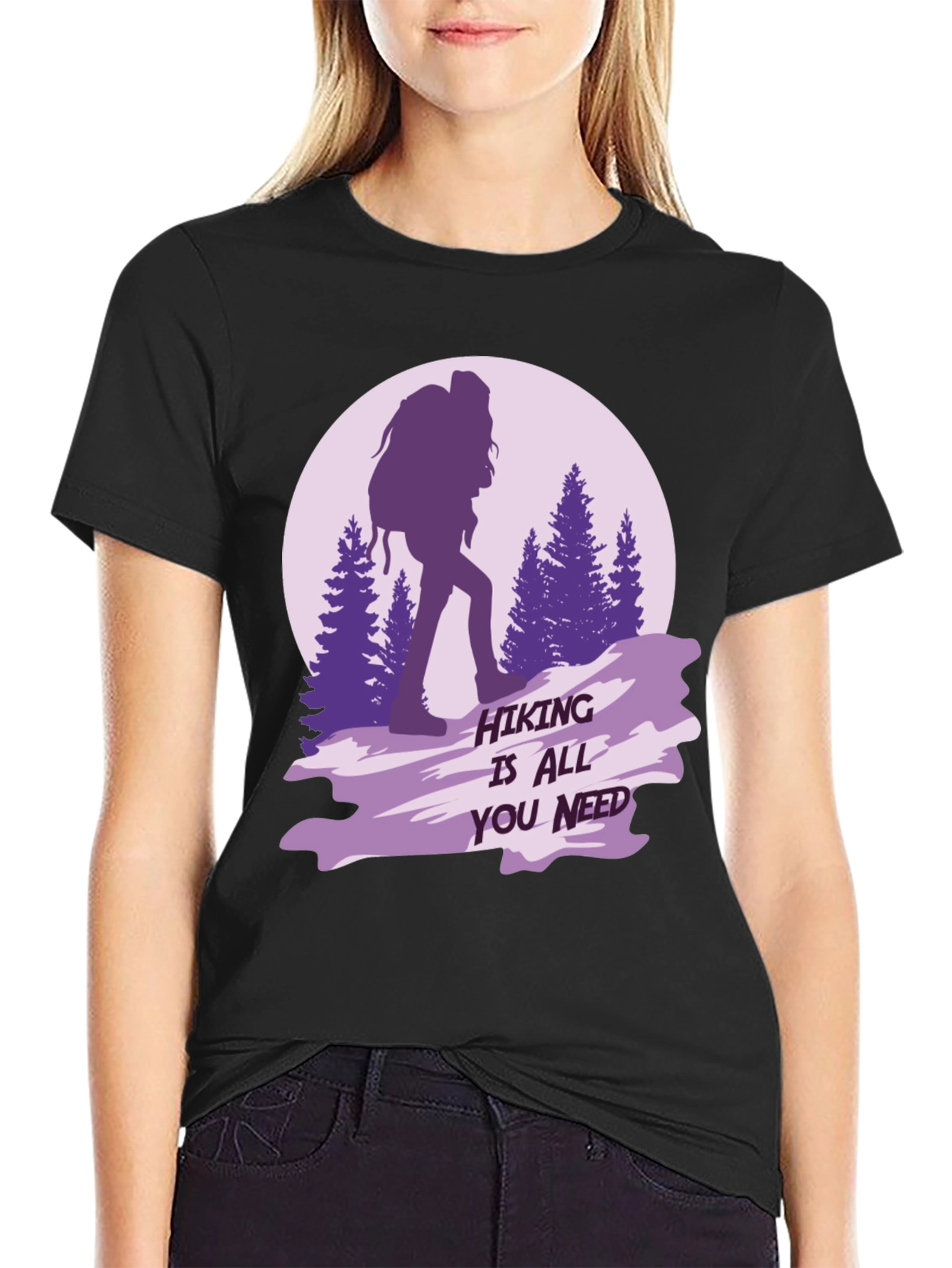 Black Hiking is All You Need Graphic Tee view 2