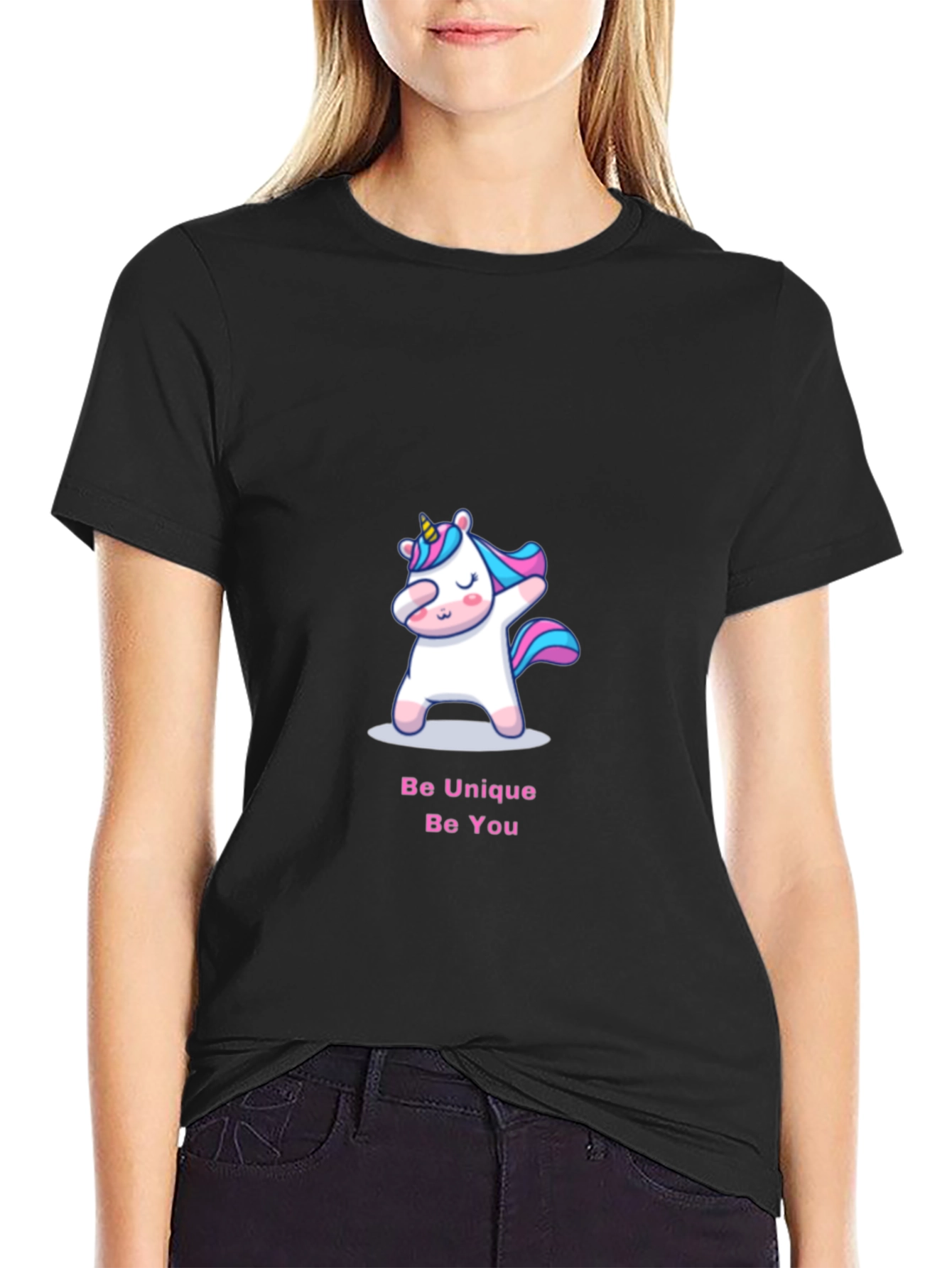 Black Unicorn Dabbing Tee - Be Unique, Be You! view 2