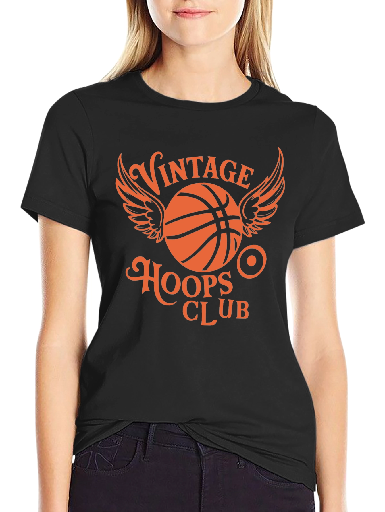 Black Vintage Hoops Club Graphic Tee view 2
