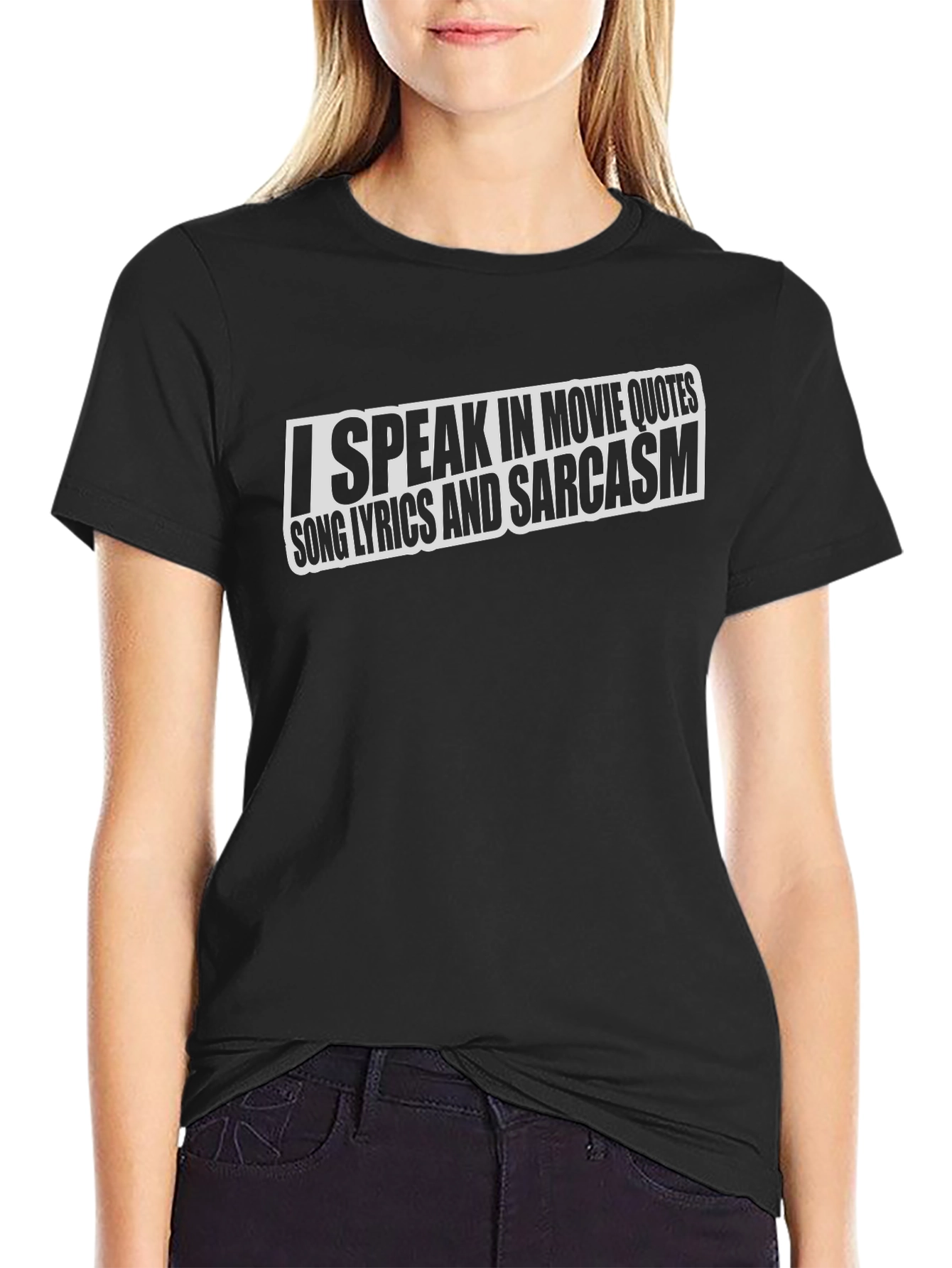 Black Movie Quote & Sarcasm Graphic T-Shirt view 2