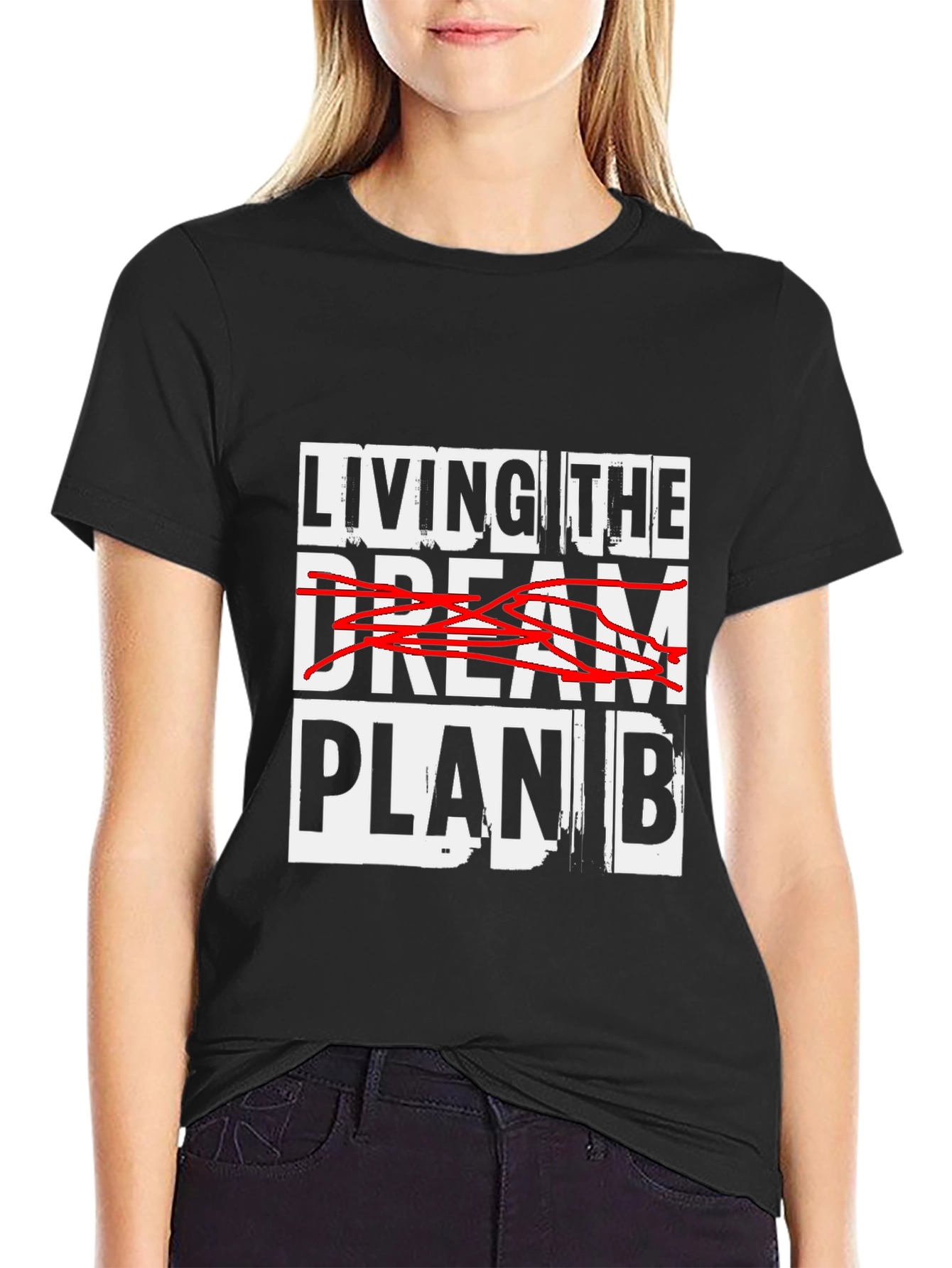 Black Living the Plan B T-Shirt view 2