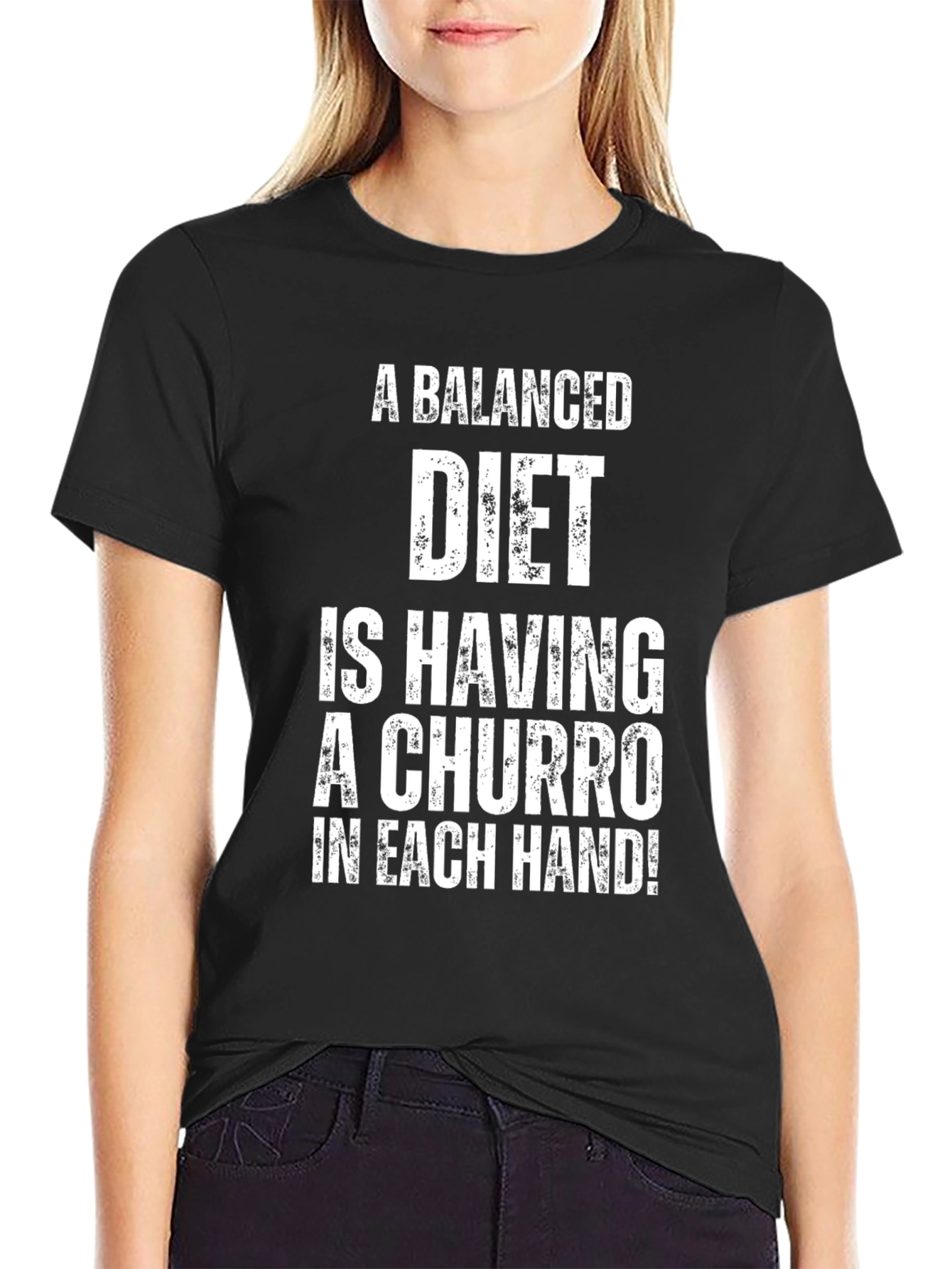 Black Balanced Diet Churro Graphic Tee view 2