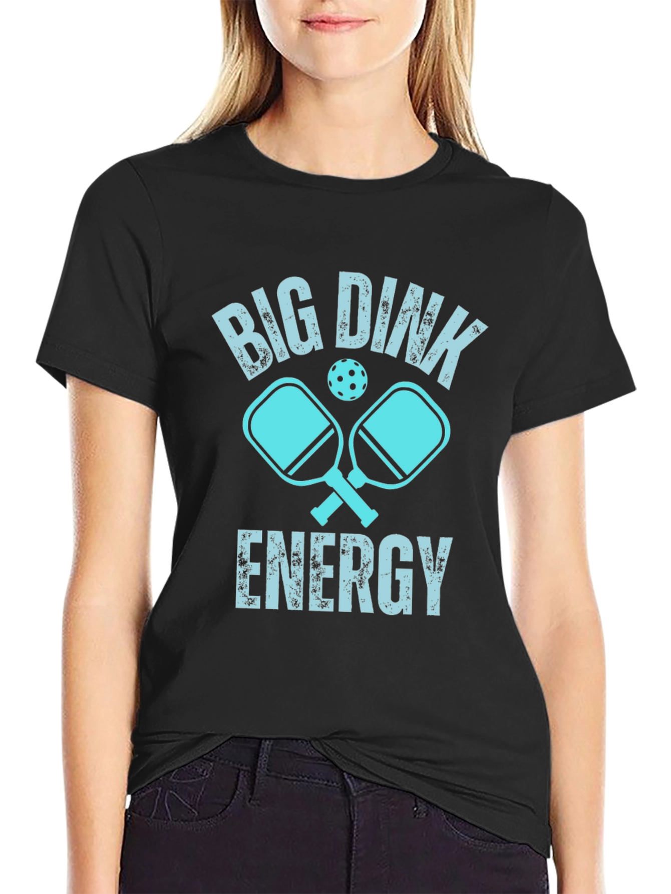 Black Big Dink Energy Pickleball Graphic Tee view 2