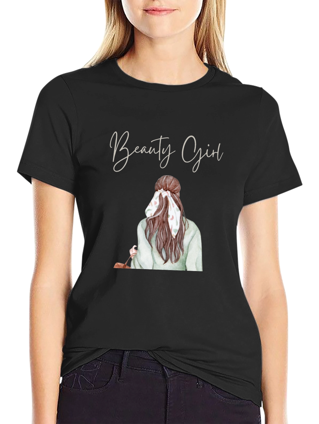 Black Beauty Girl Graphic Tee - Stylish & Trendy view 2
