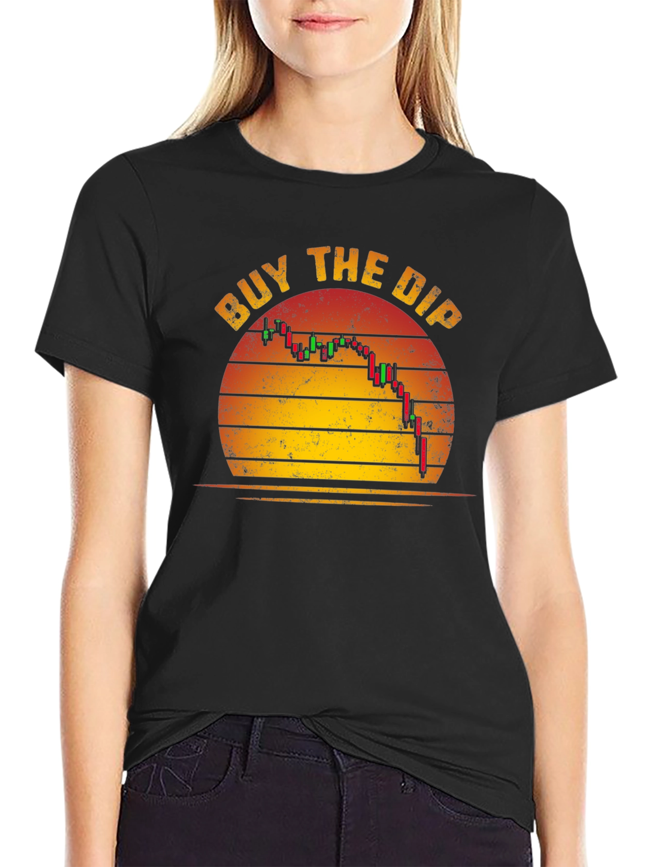 Black Buy the Dip Crypto T-Shirt view 2