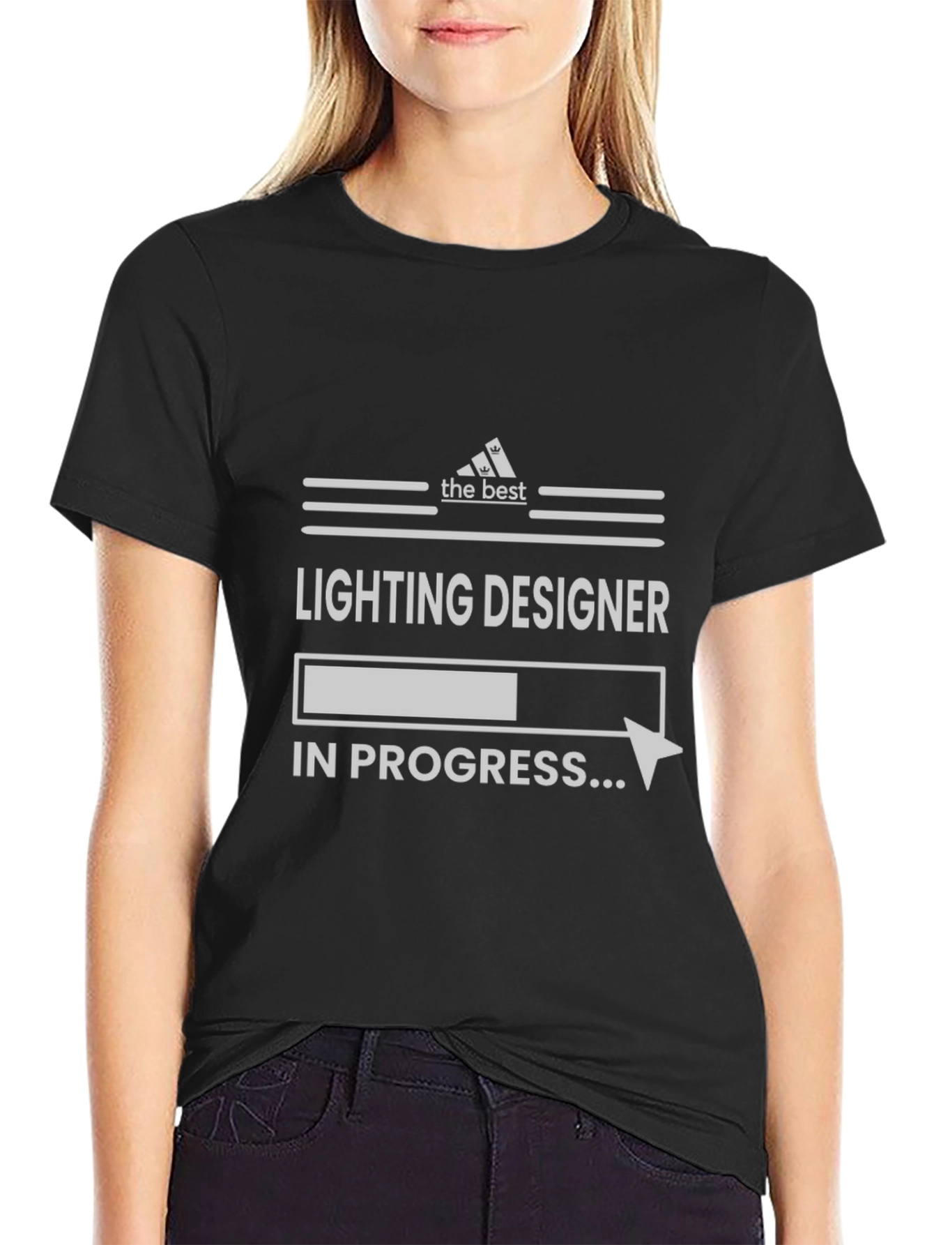 Black Lighting Designer In Progress Graphic Tee view 2