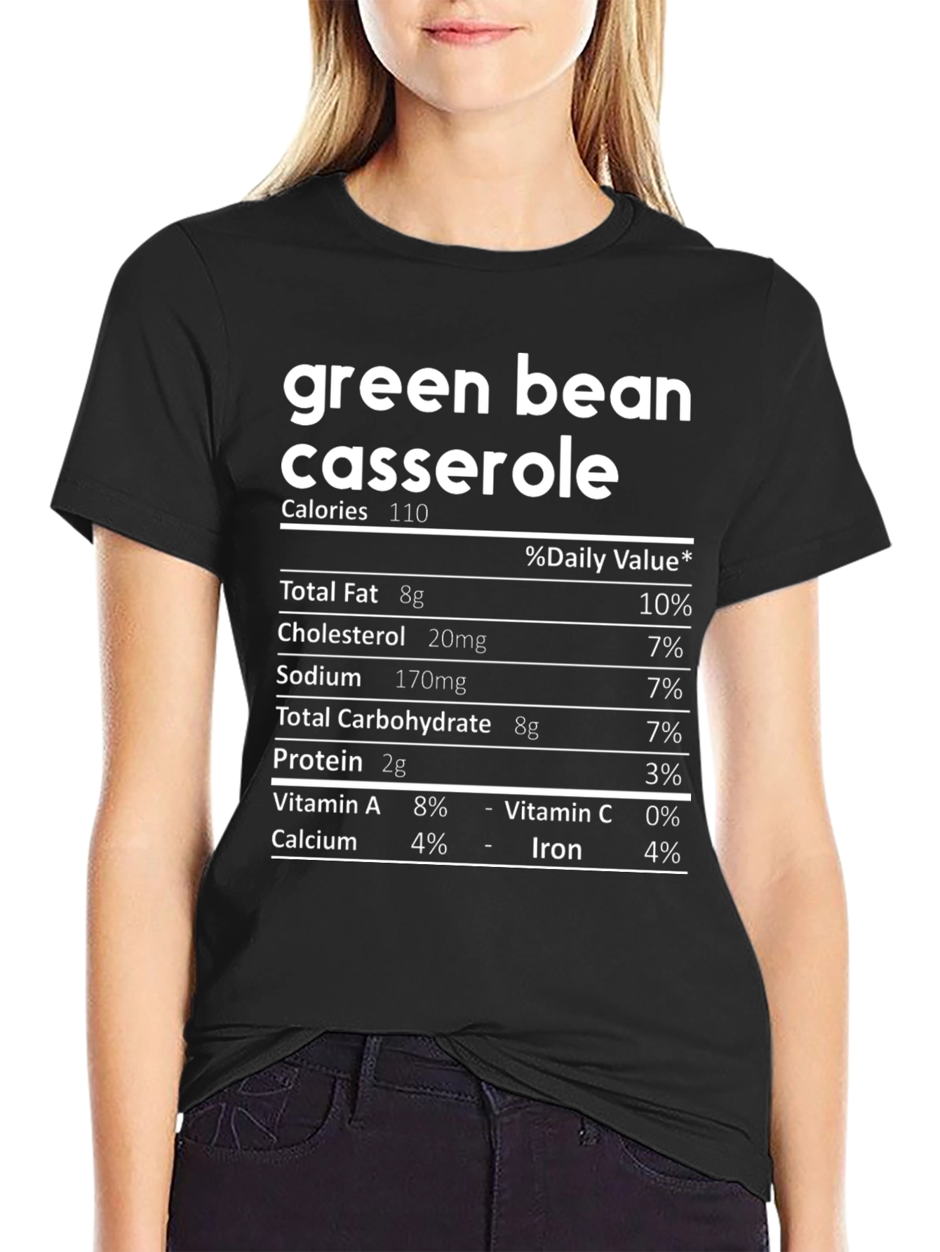 Green Bean Casserole Nutrition Facts T-Shirt - 2