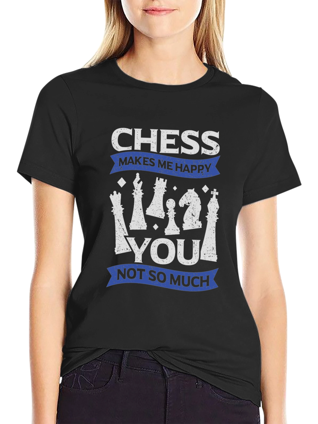 Black Chess Makes Me Happy T-Shirt  view 2