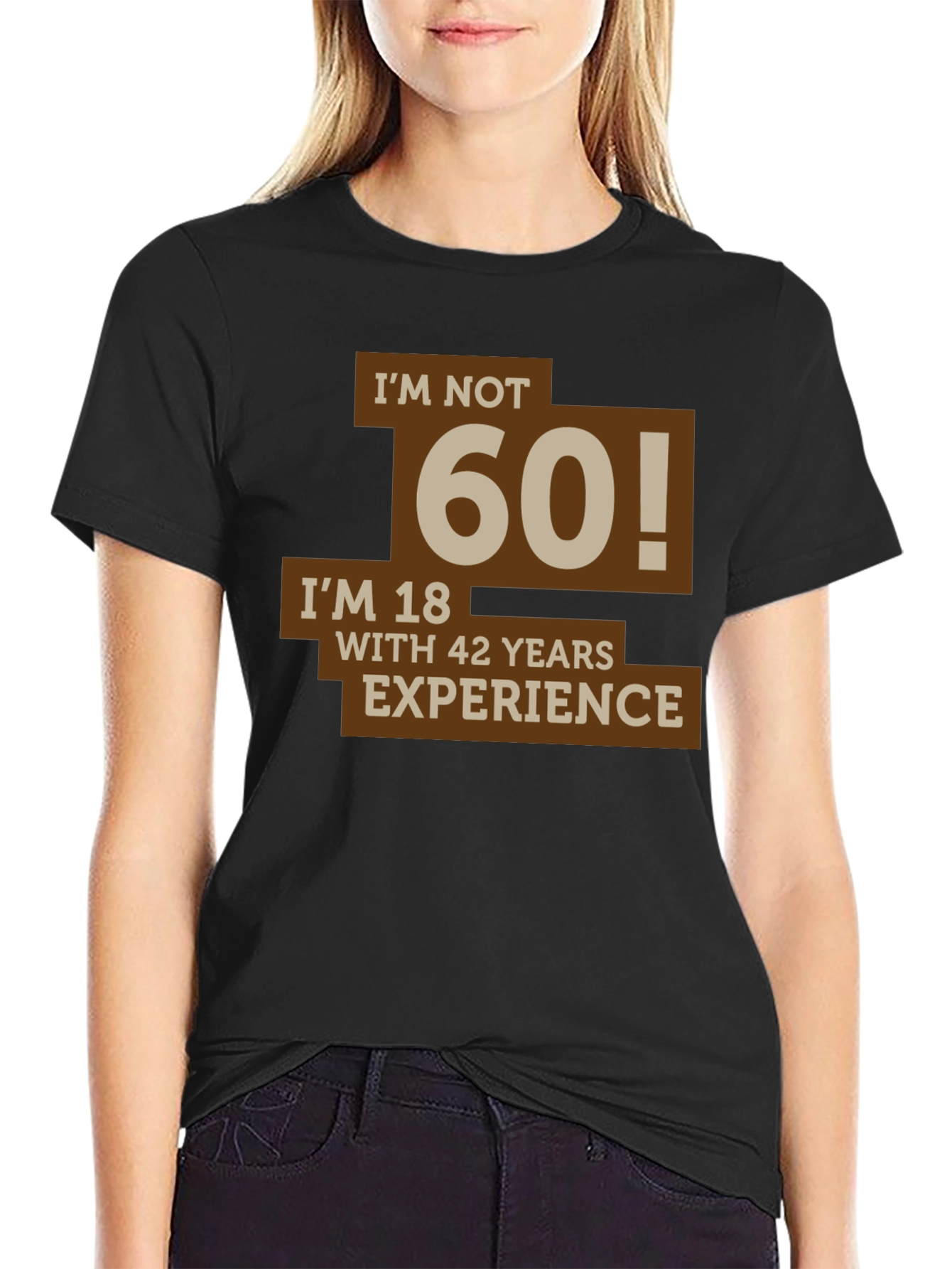 Black Funny I'm Not 60 Men's T-Shirt view 2