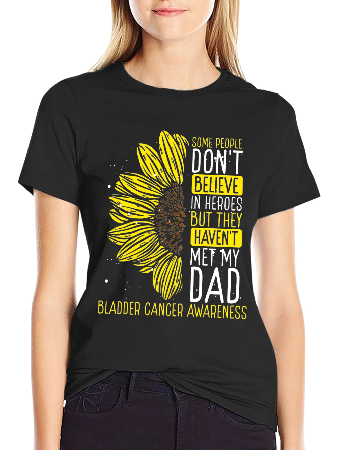 Bladder Cancer Awareness Sunflower T-Shirt - 2