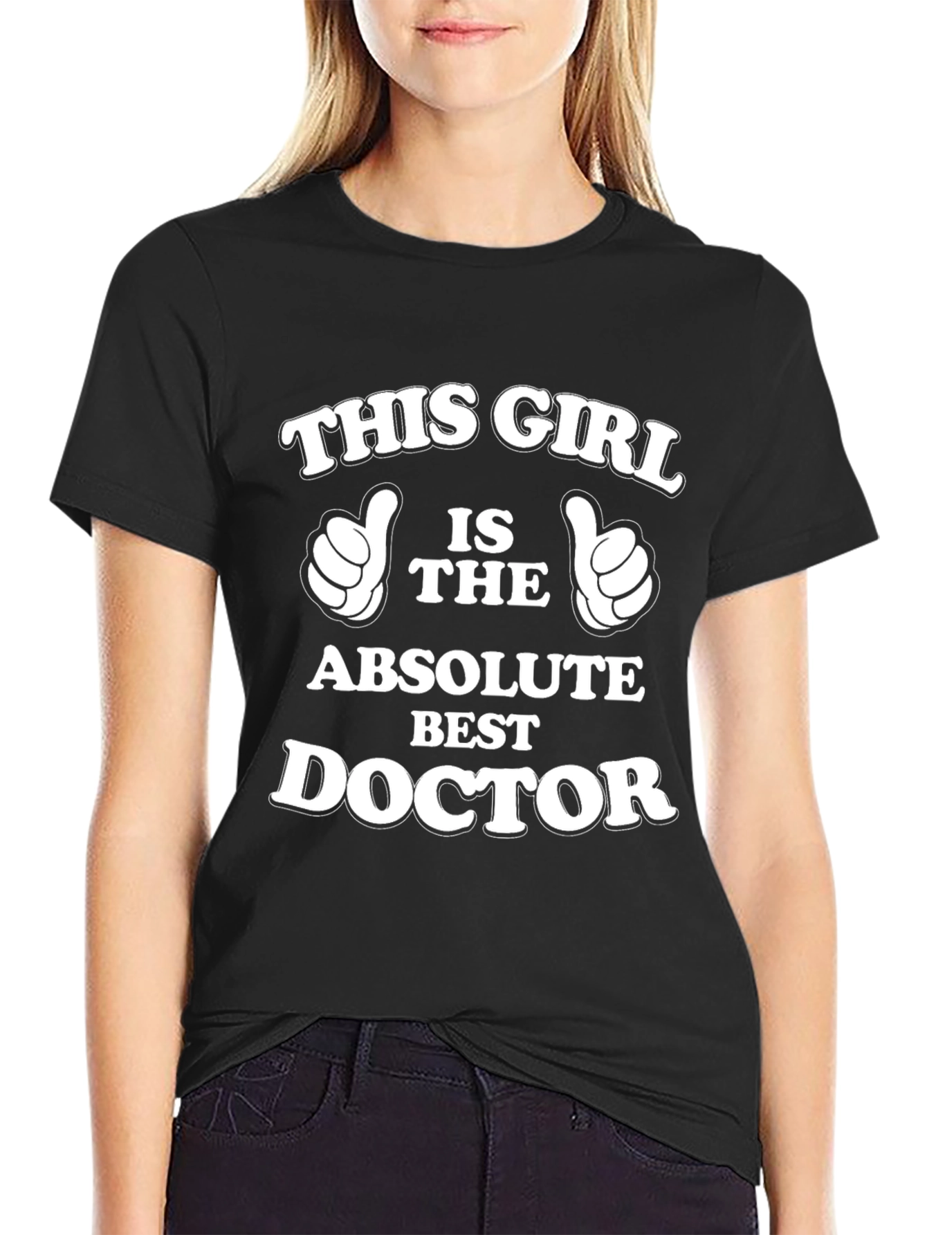 Black Best Doctor T-Shirt -  This Girl Design view 2