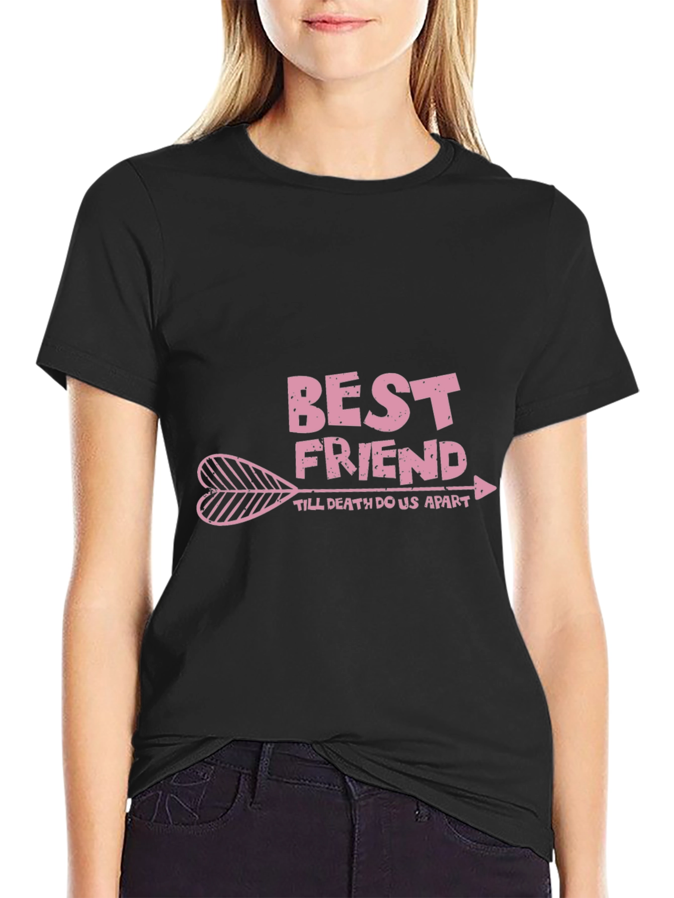 Black Best Friend Arrow T-Shirt - Till Death Do Us Apart view 2