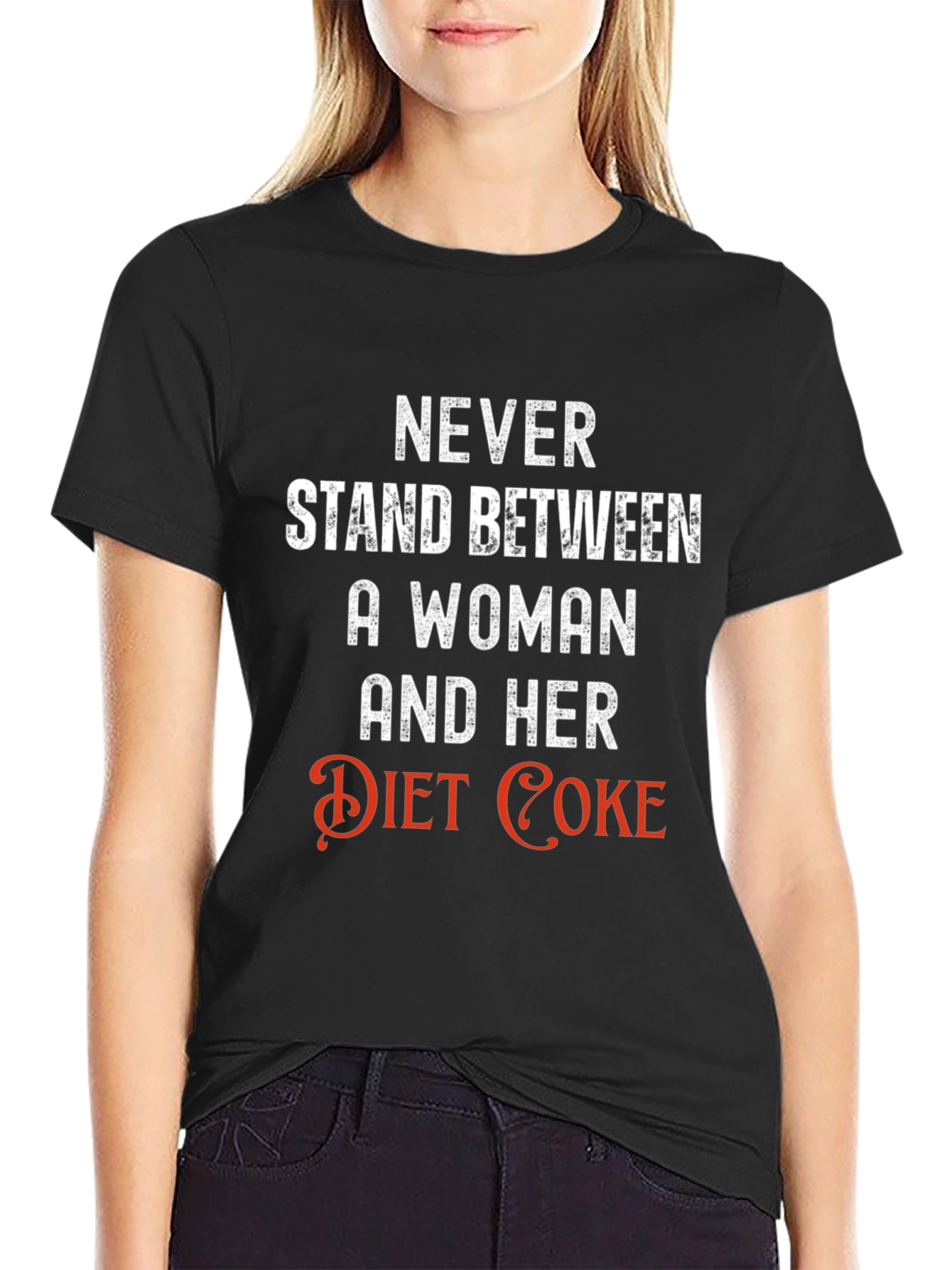 Black Diet Coke Lover T-Shirt - "Never Stand Between" view 2