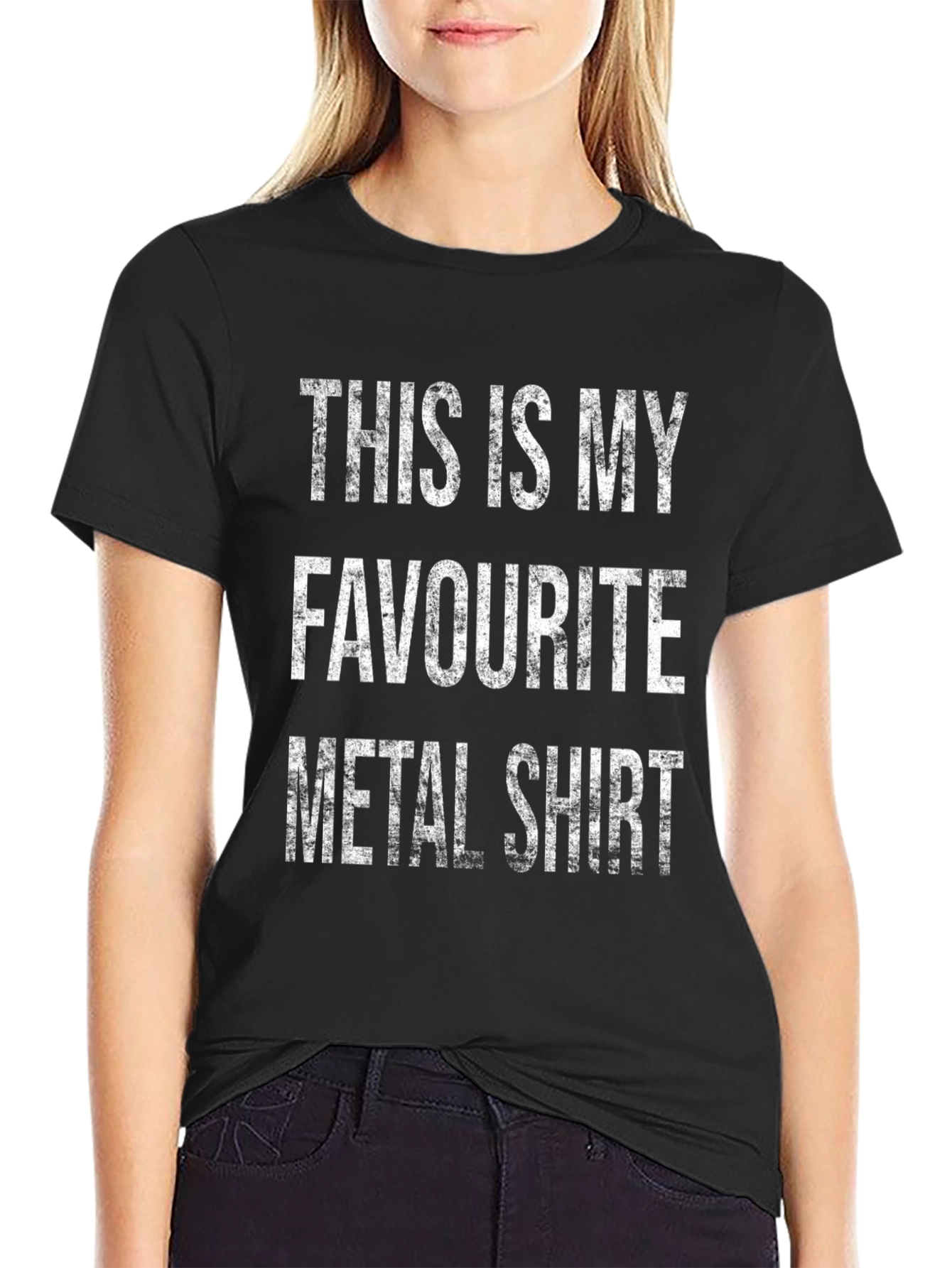 Black Funny Metal Shirt - This is My Favorite Metal Shirt view 2