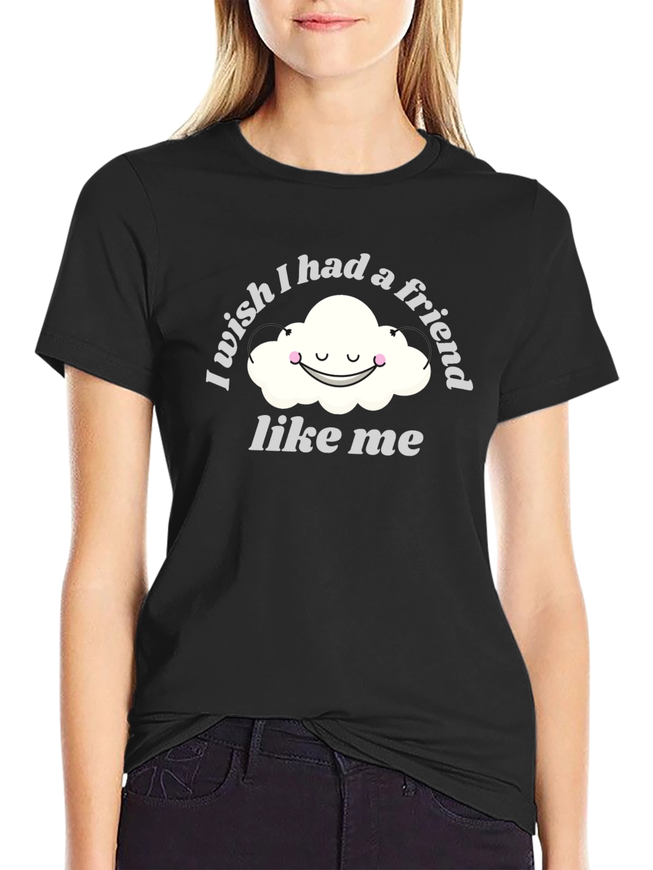 Black Wish I Had a Friend Like Me T-Shirt view 2