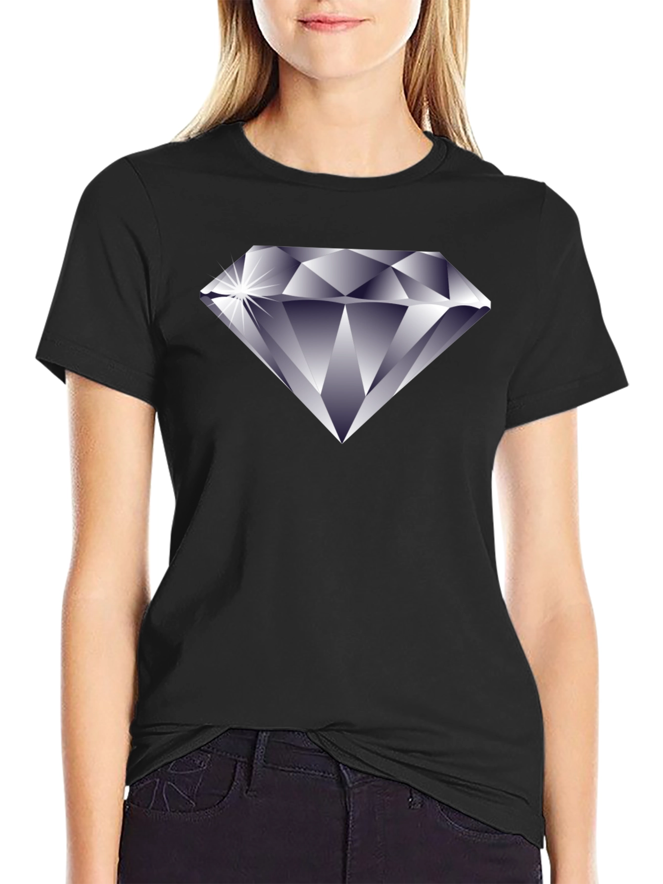 Black Diamond Graphic Black T-Shirt view 2