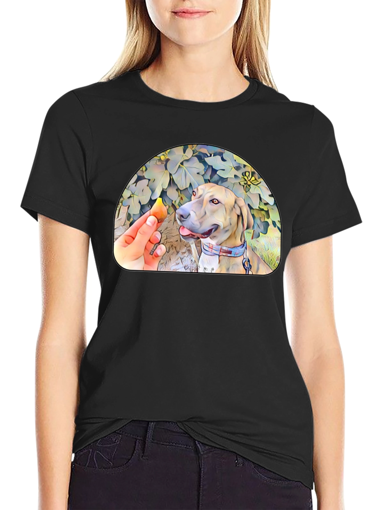 Black Dog Treat Black Graphic Tee view 2