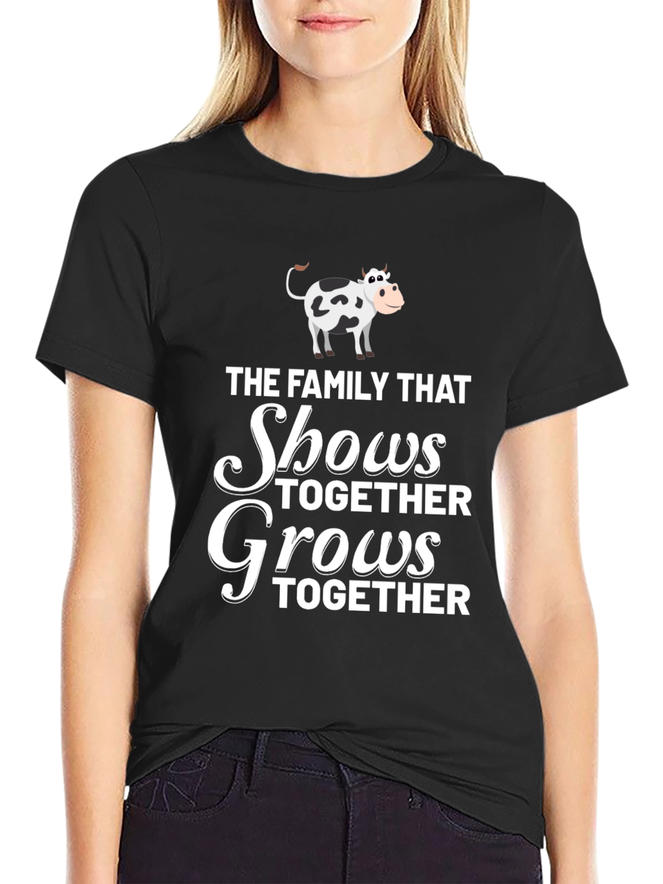 Black Family That Shows Together Grows Together T-Shirt view 2