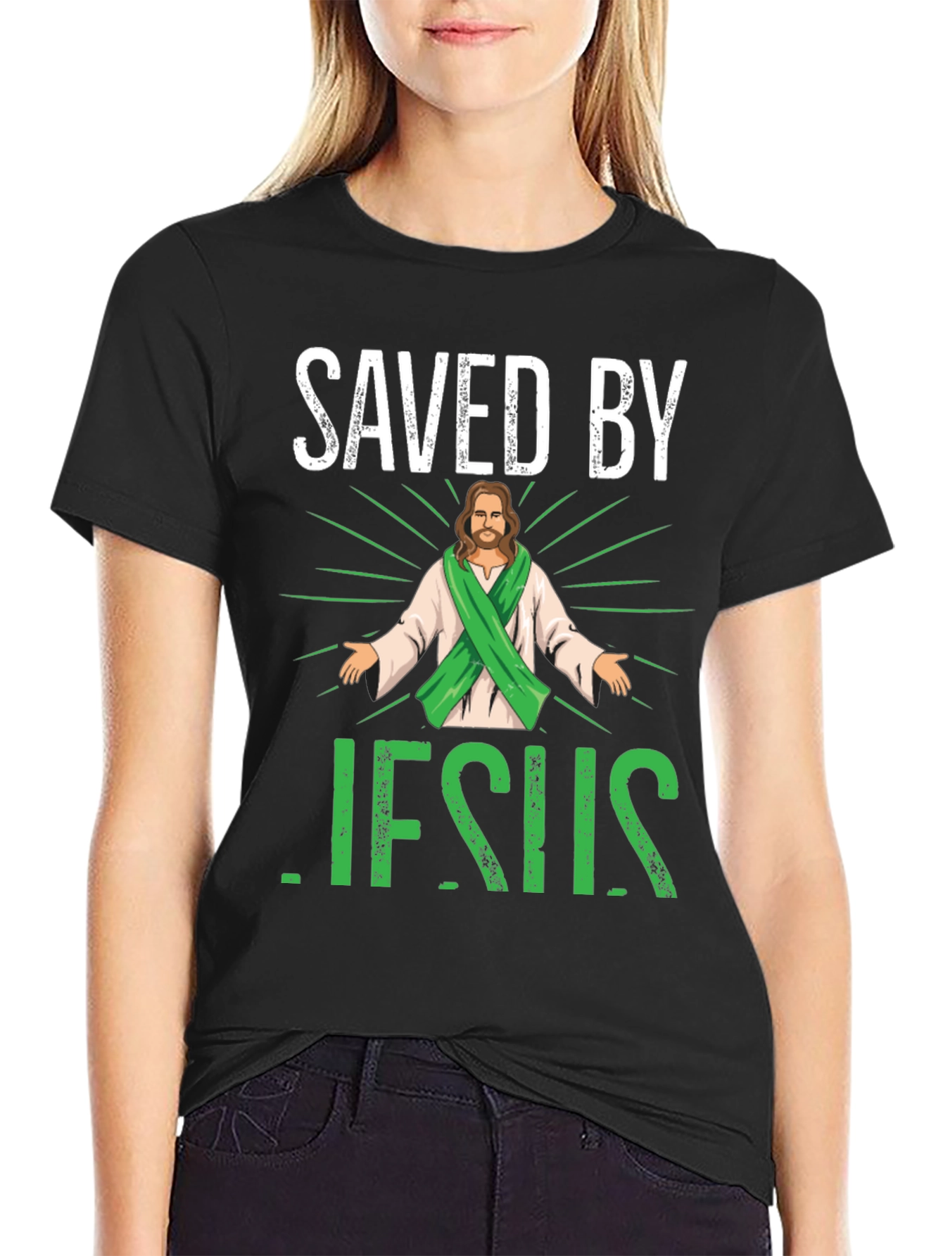 Saved by Jesus Graphic T-Shirt - 2