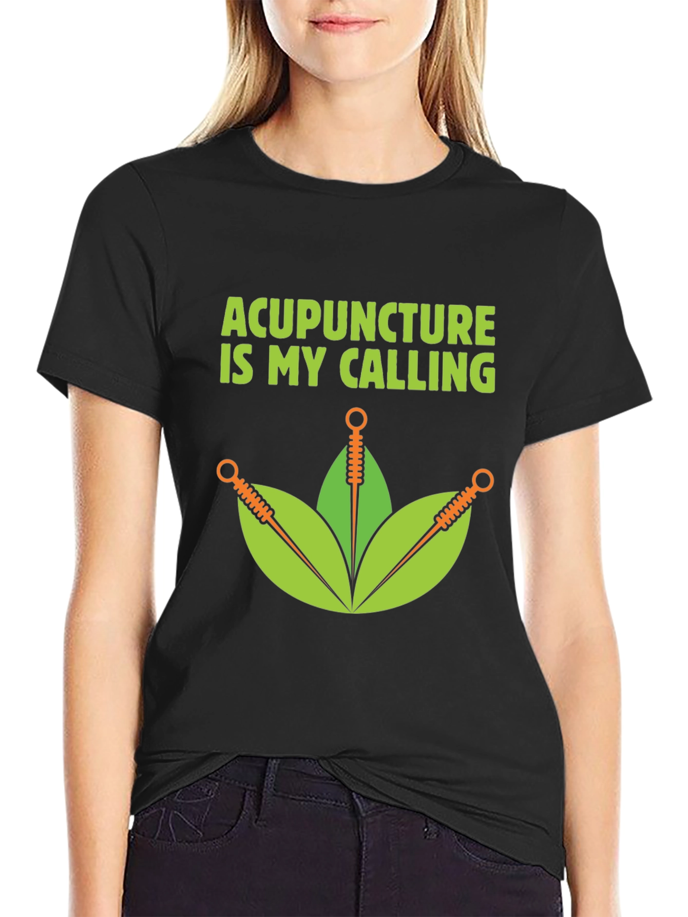 Black Acupuncture Is My Calling T-Shirt view 2