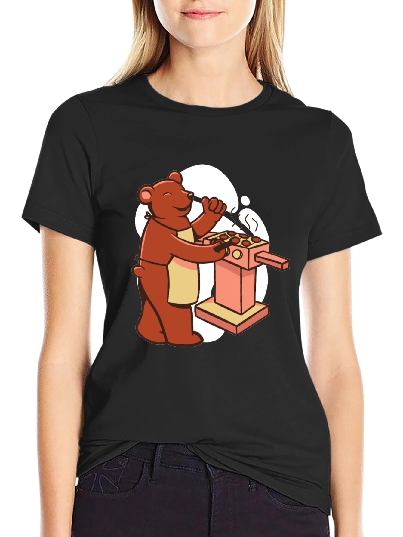 Black Bear Chef T-Shirt - Culinary Bearbecue view 2