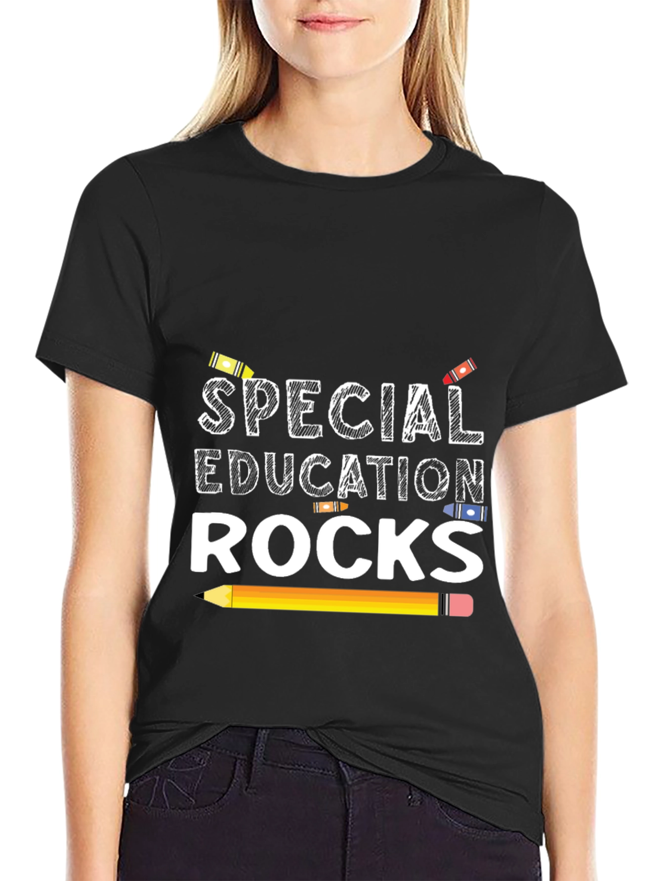 Black Special Education Rocks Graphic Tee view 2