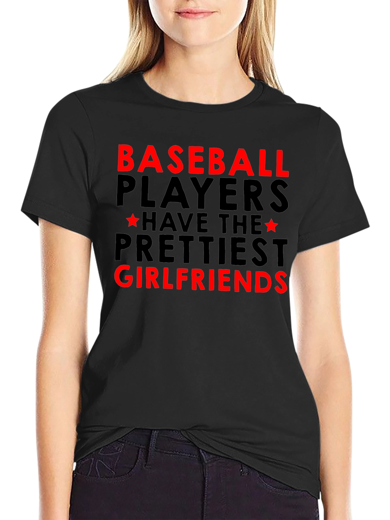Black Baseball Players Prettiest Girlfriends Graphic Tee view 2