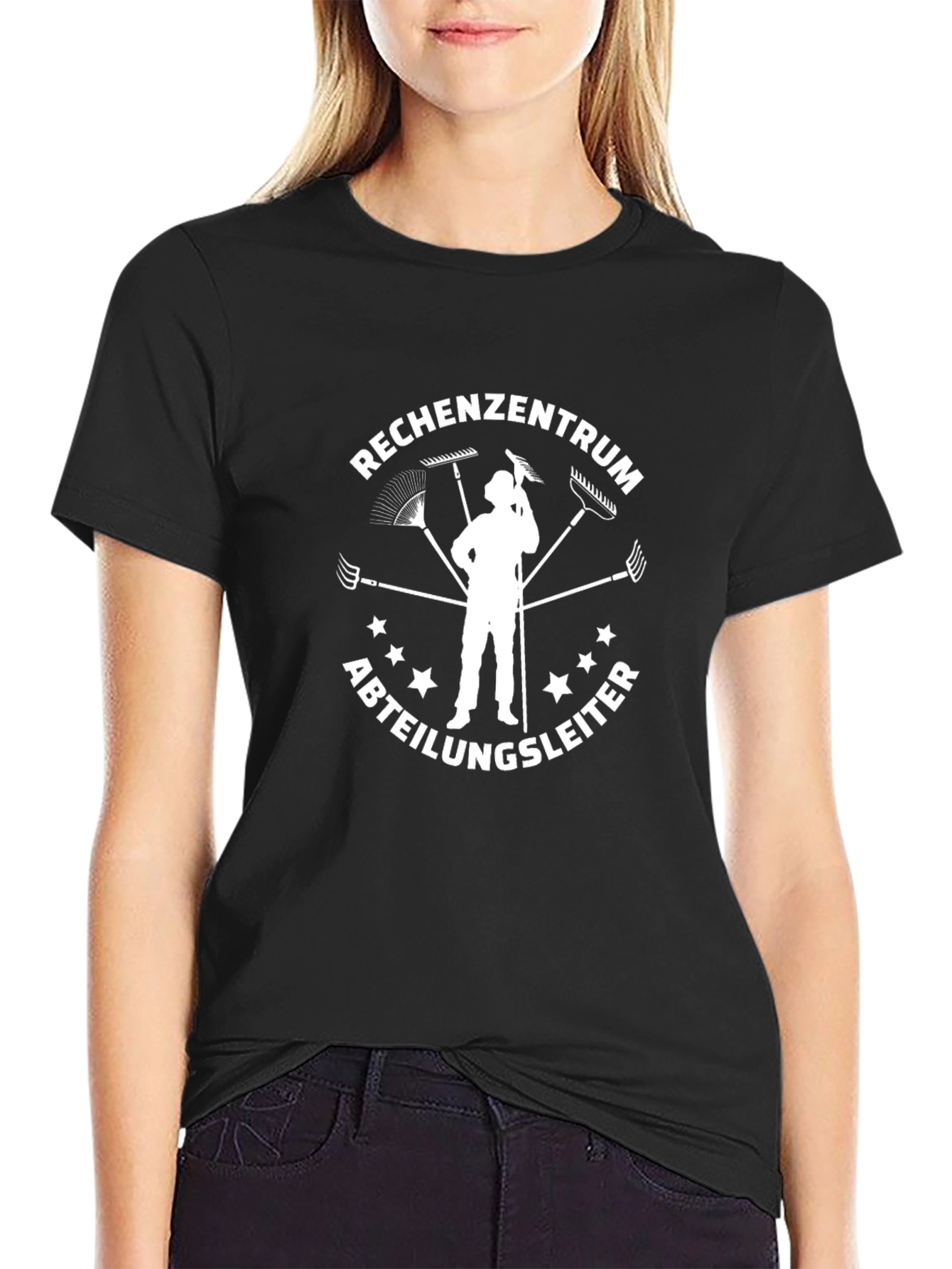 Black Funny Rechenzentrum Abteilungsleiter Black T-Shirt view 2