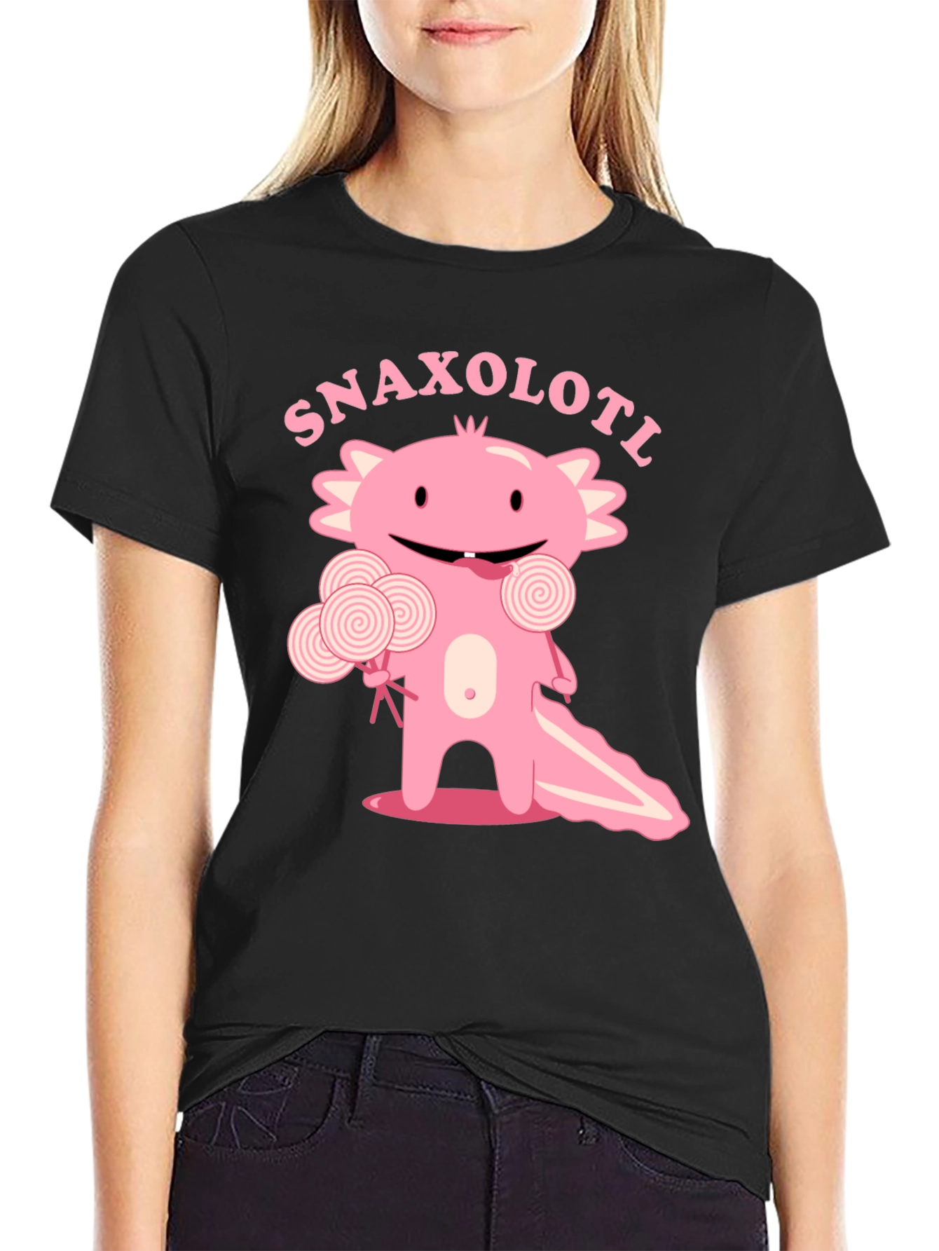 Snaxolotl T-Shirt - Cute Axolotl Candy Design - 2
