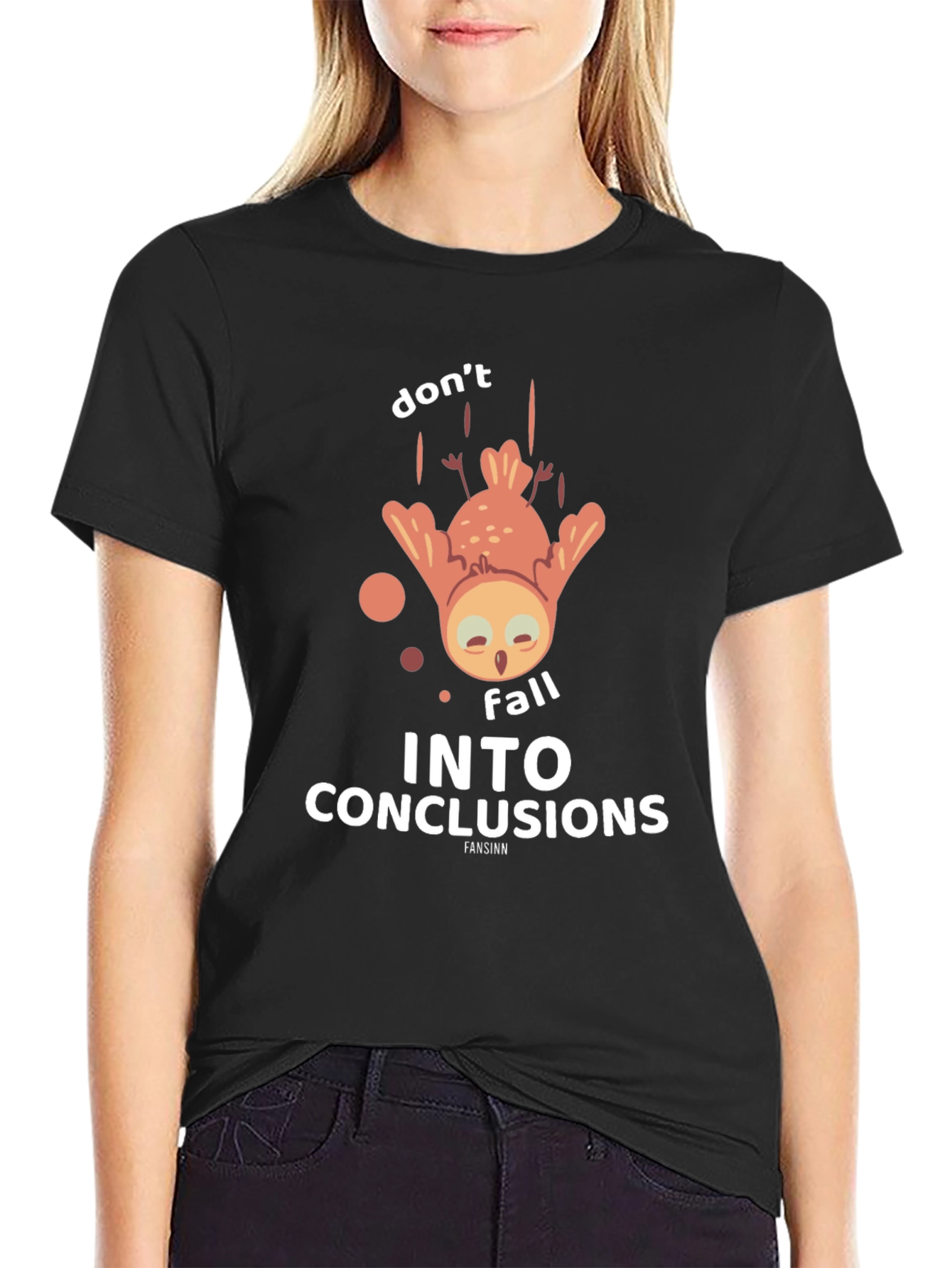 Black Don't Fall Into Conclusions T-Shirt view 2