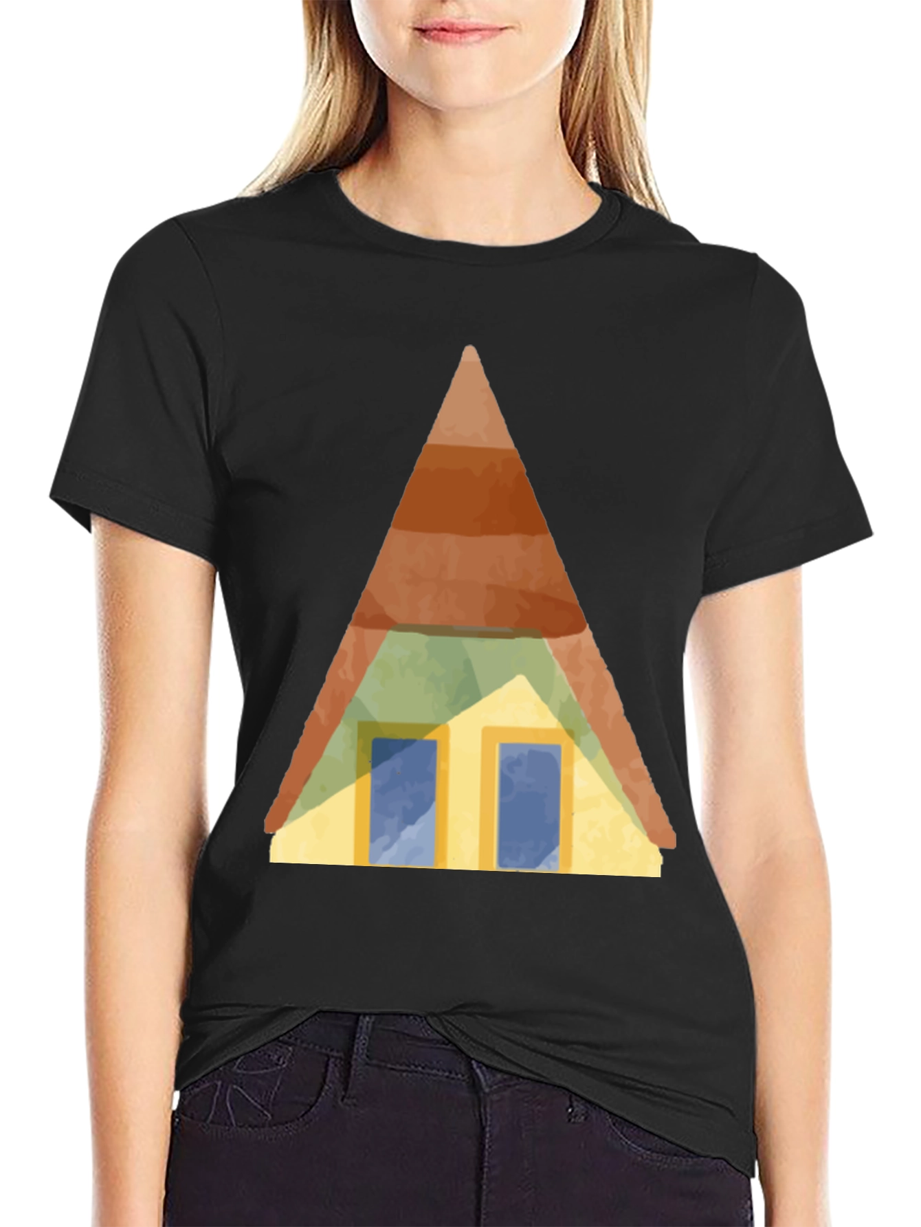 Black Cabin Graphic Tee - Stylish & Unique Design view 2