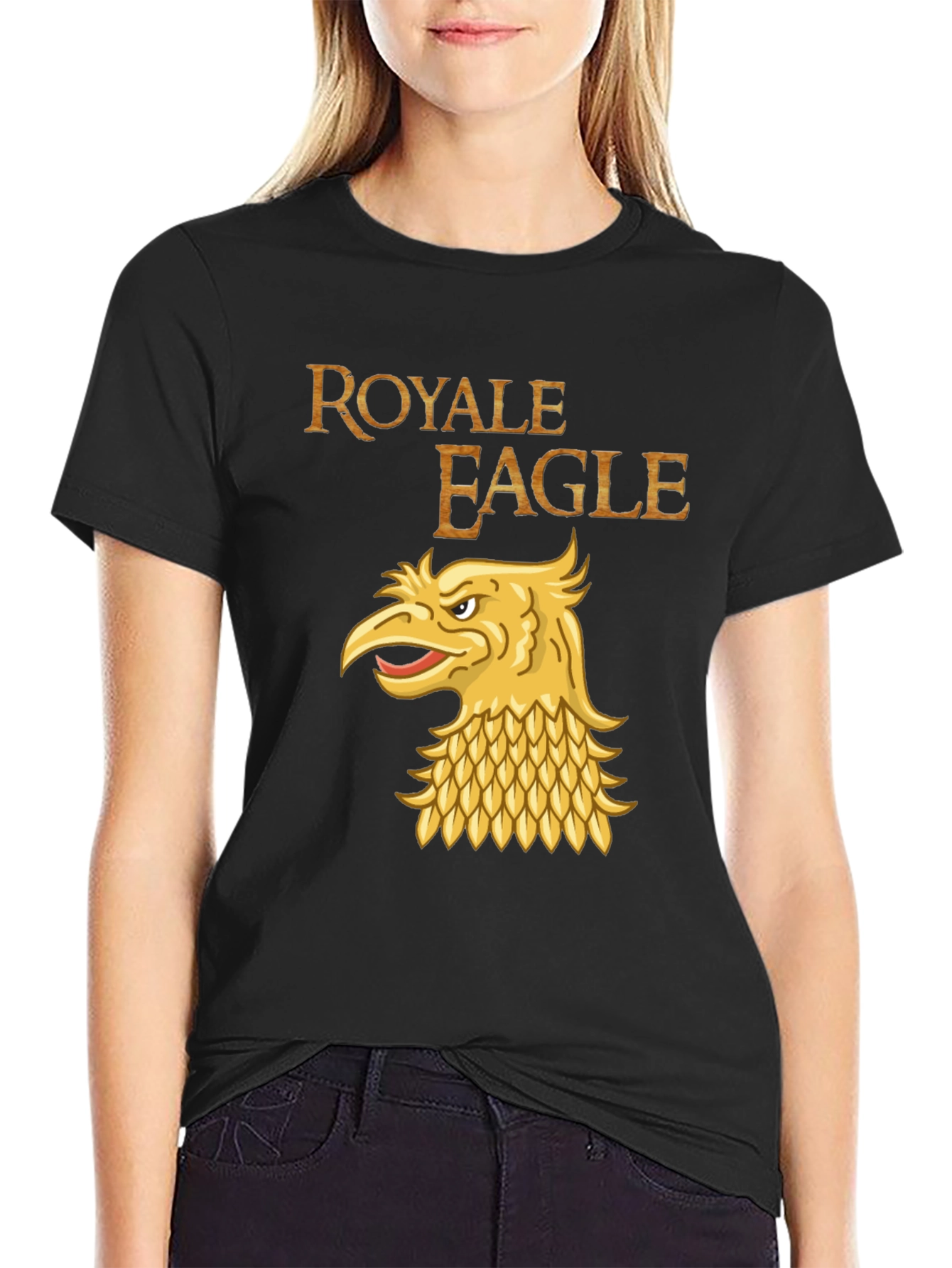 Black Royale Eagle Graphic T-Shirt - Black view 2