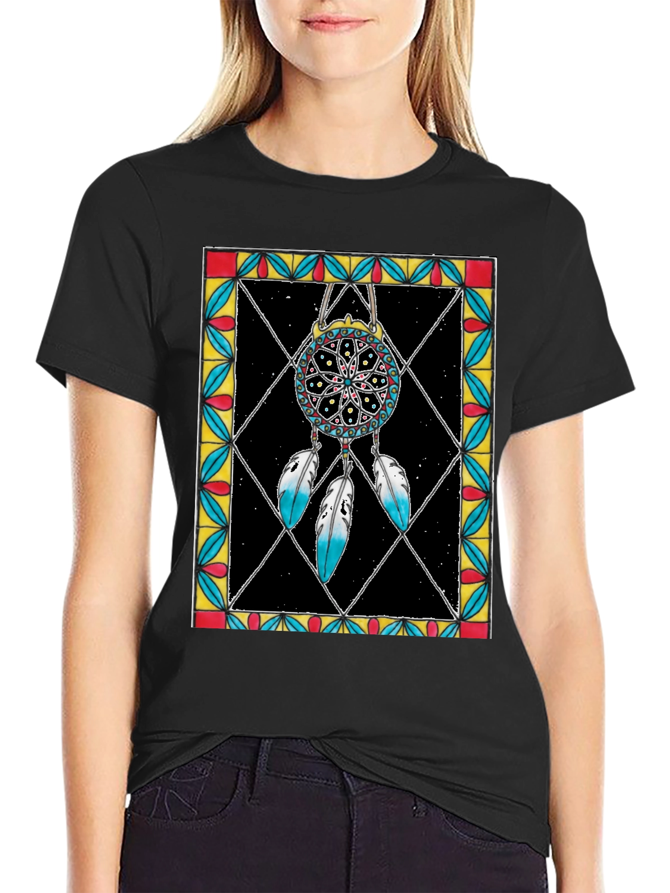 Black Dreamcatcher Graphic Tee view 2