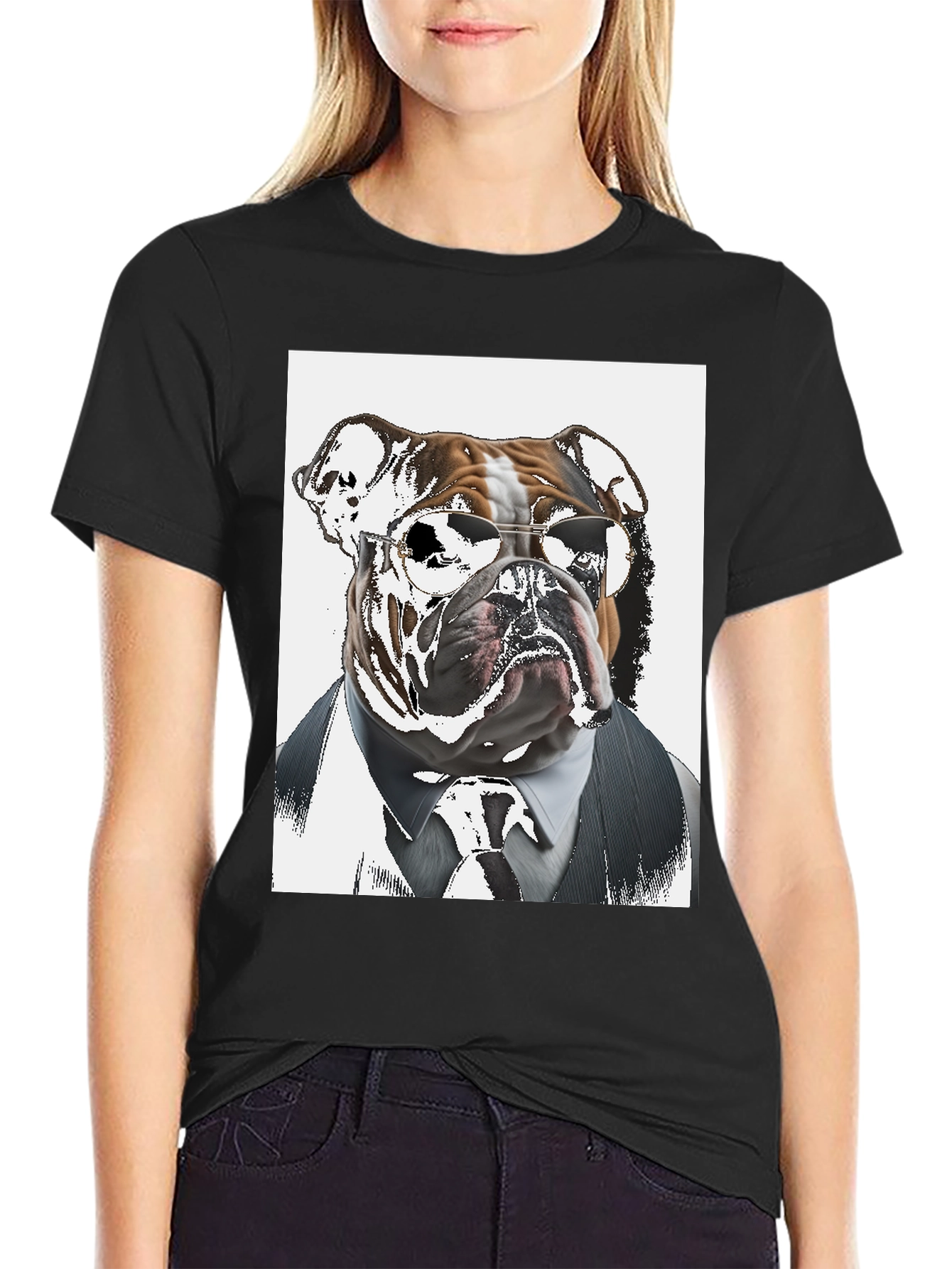 Black Dog Boss T-Shirt - Cool Canine Style view 2