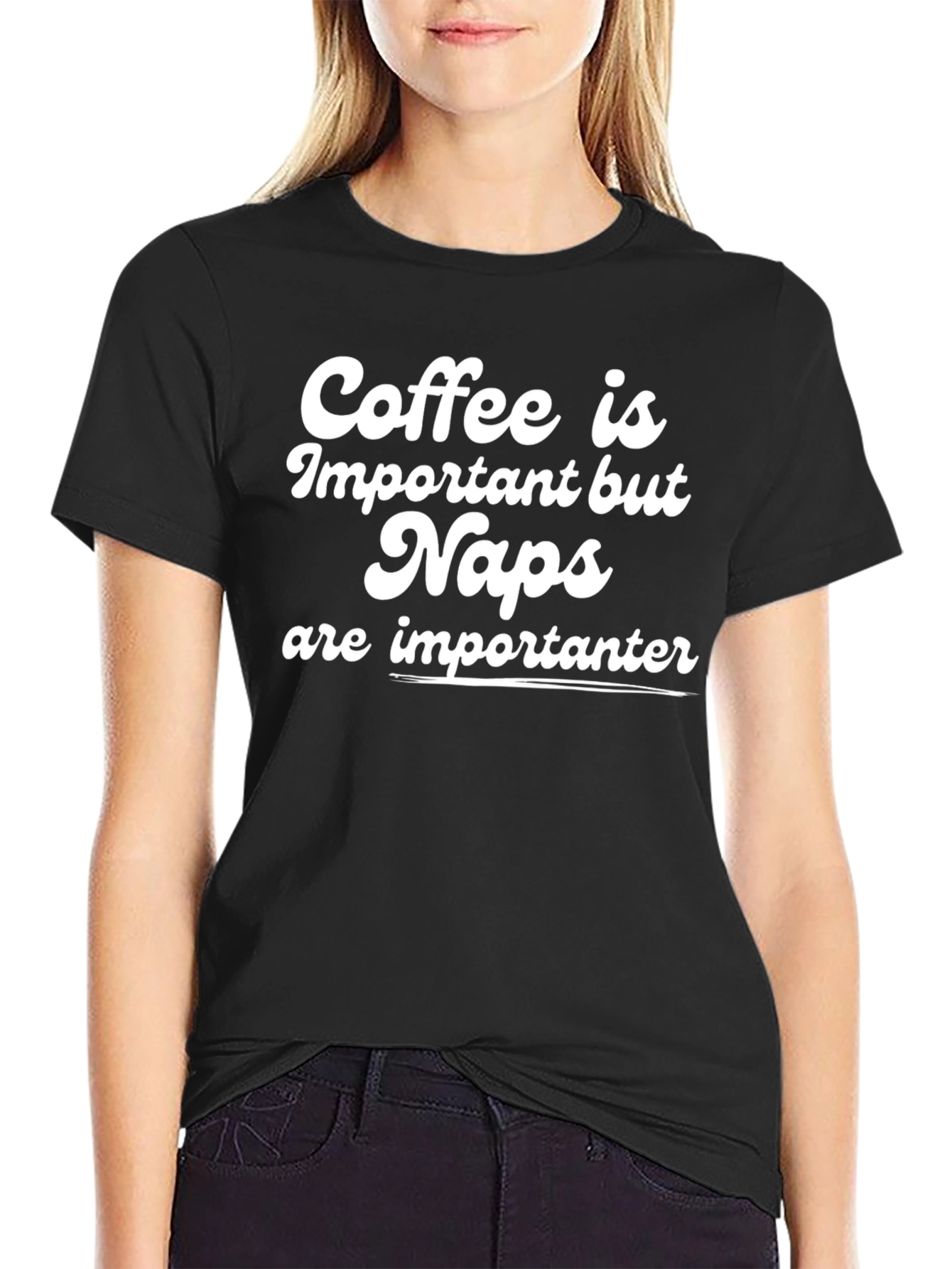 Black Coffee and Naps T-Shirt Funny Slogan Tee view 2
