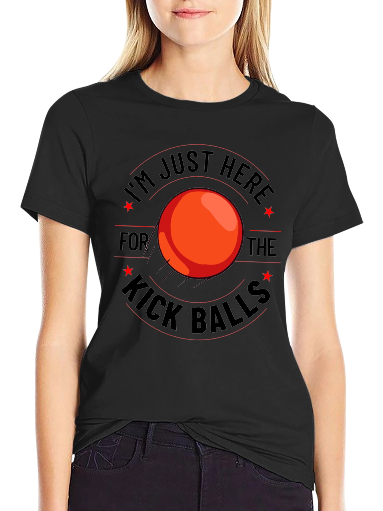 Kickball T-Shirt - I'm Just Here For The Kick Balls - 2